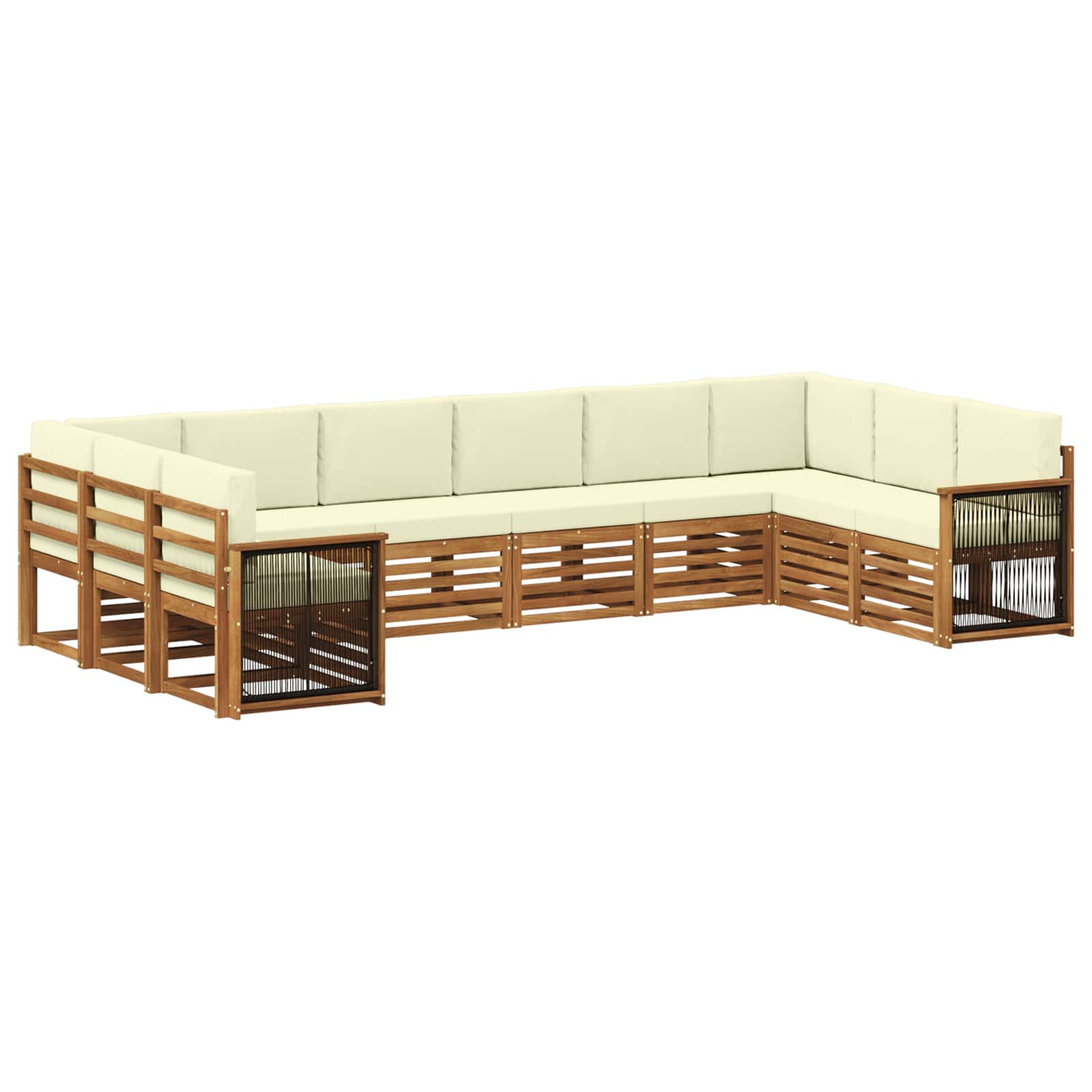 vidaXL Sofa-Sets 10 pcs Naturel Massief Acaciahout