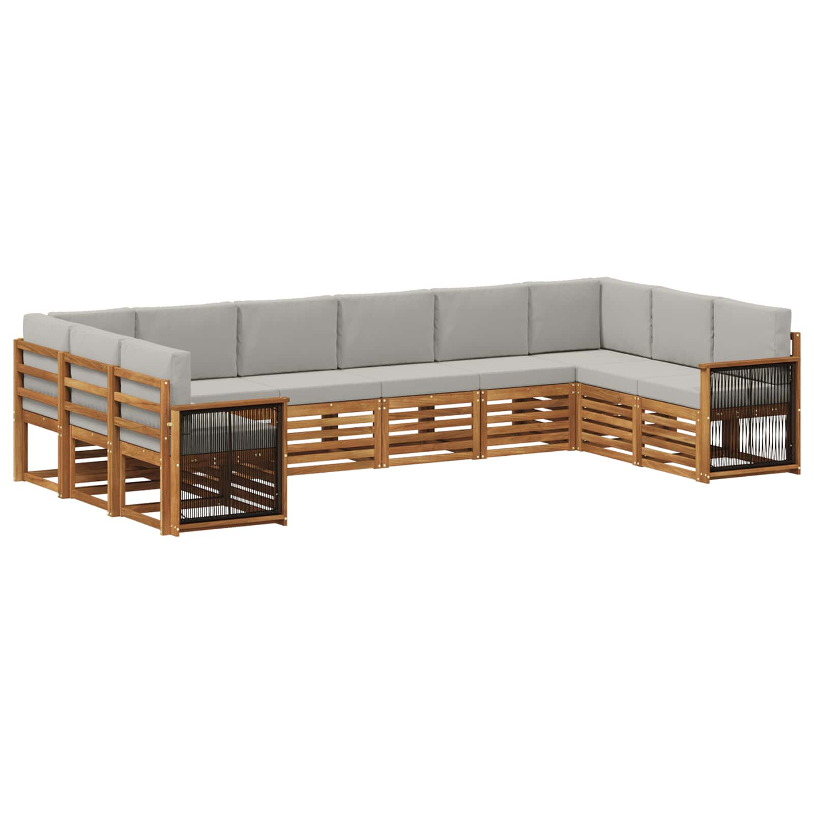 vidaXL Sofa-Sets 10 pcs Naturel Massief Acaciahout
