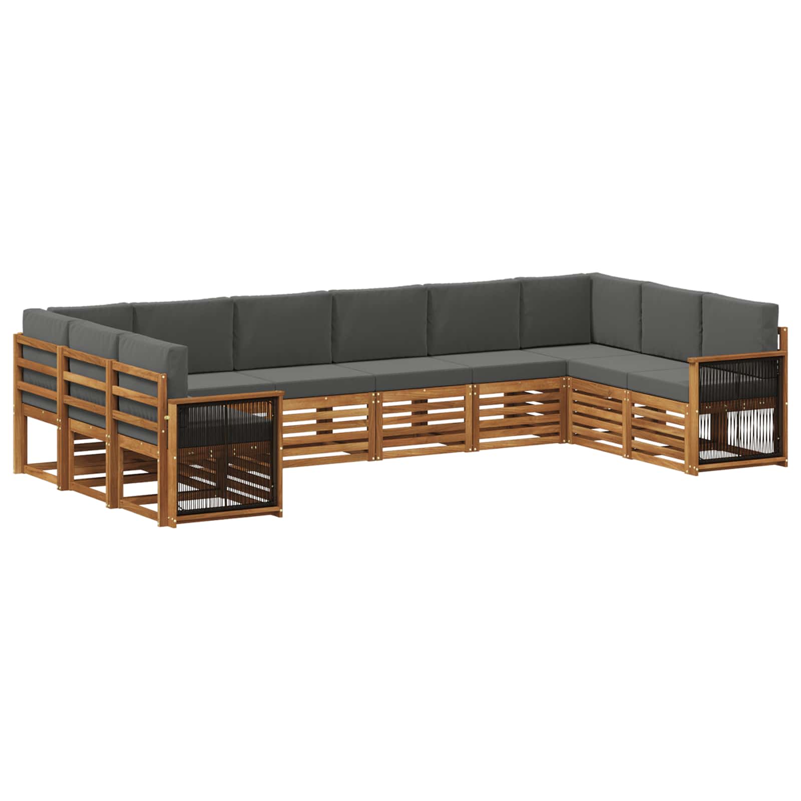 vidaXL Sofa-Sets 10 pcs Naturel Massief Acaciahout