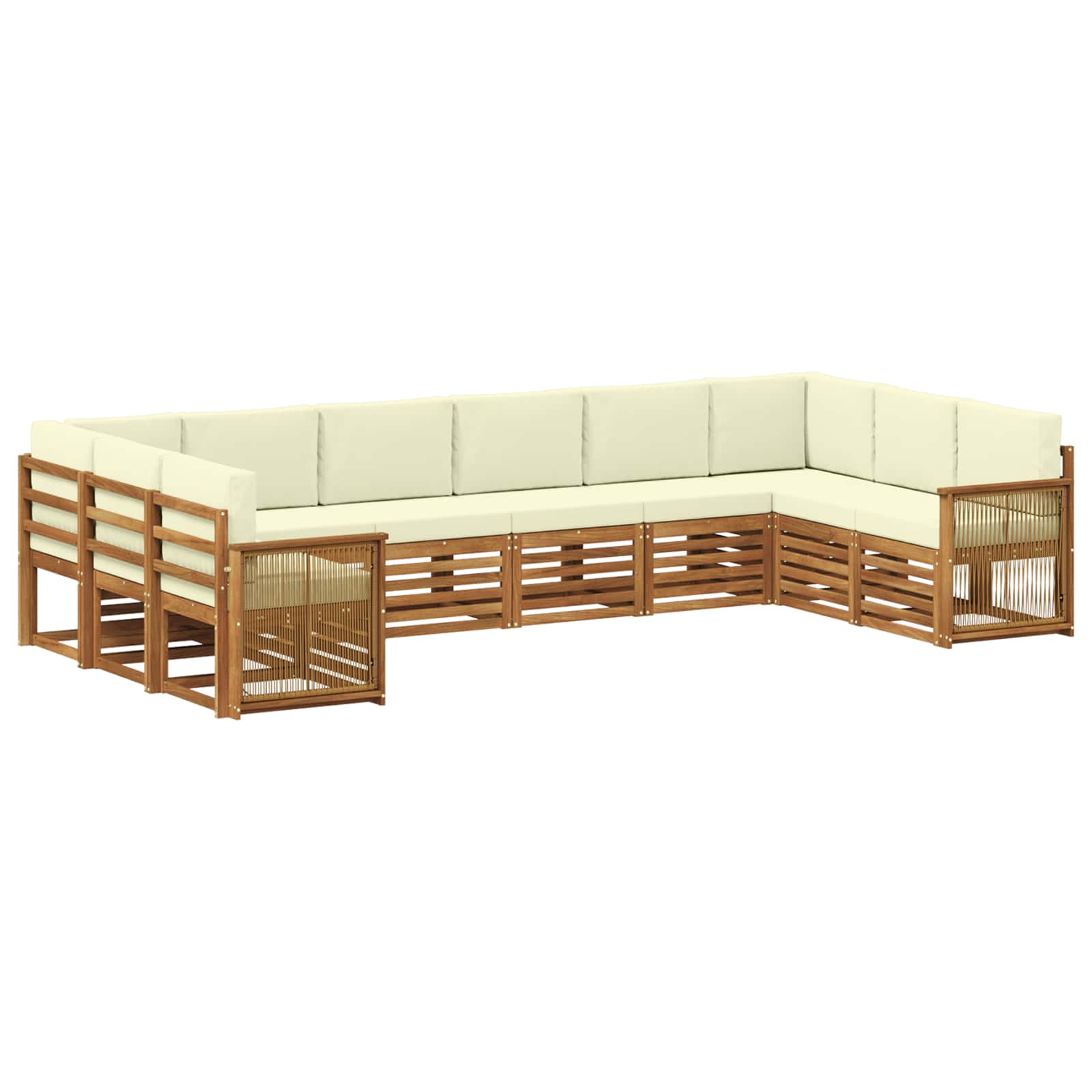 vidaXL Sofa-Sets 10 pcs Naturel Massief Acaciahout