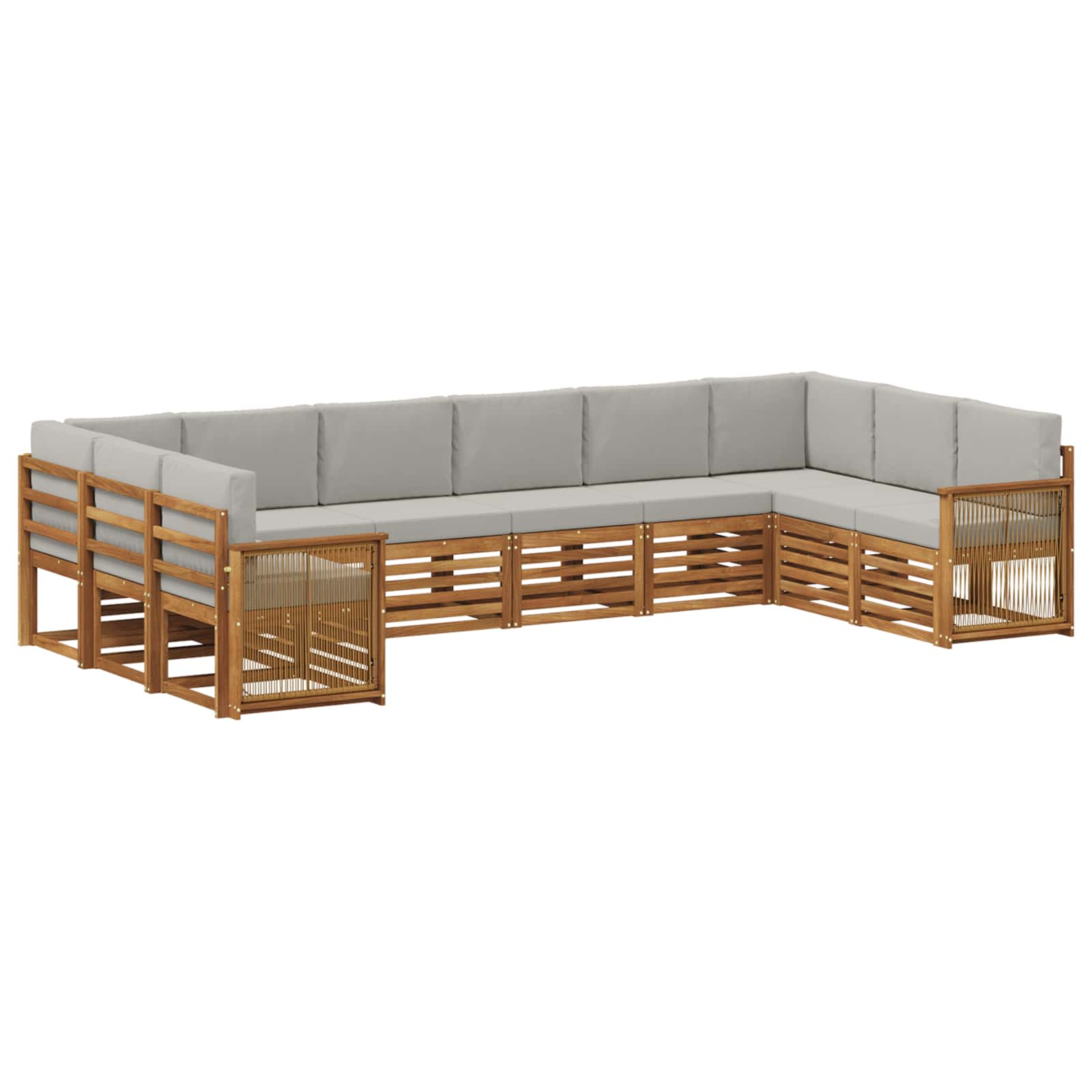 vidaXL Sofa-Sets 10 pcs Naturel Massief Acaciahout