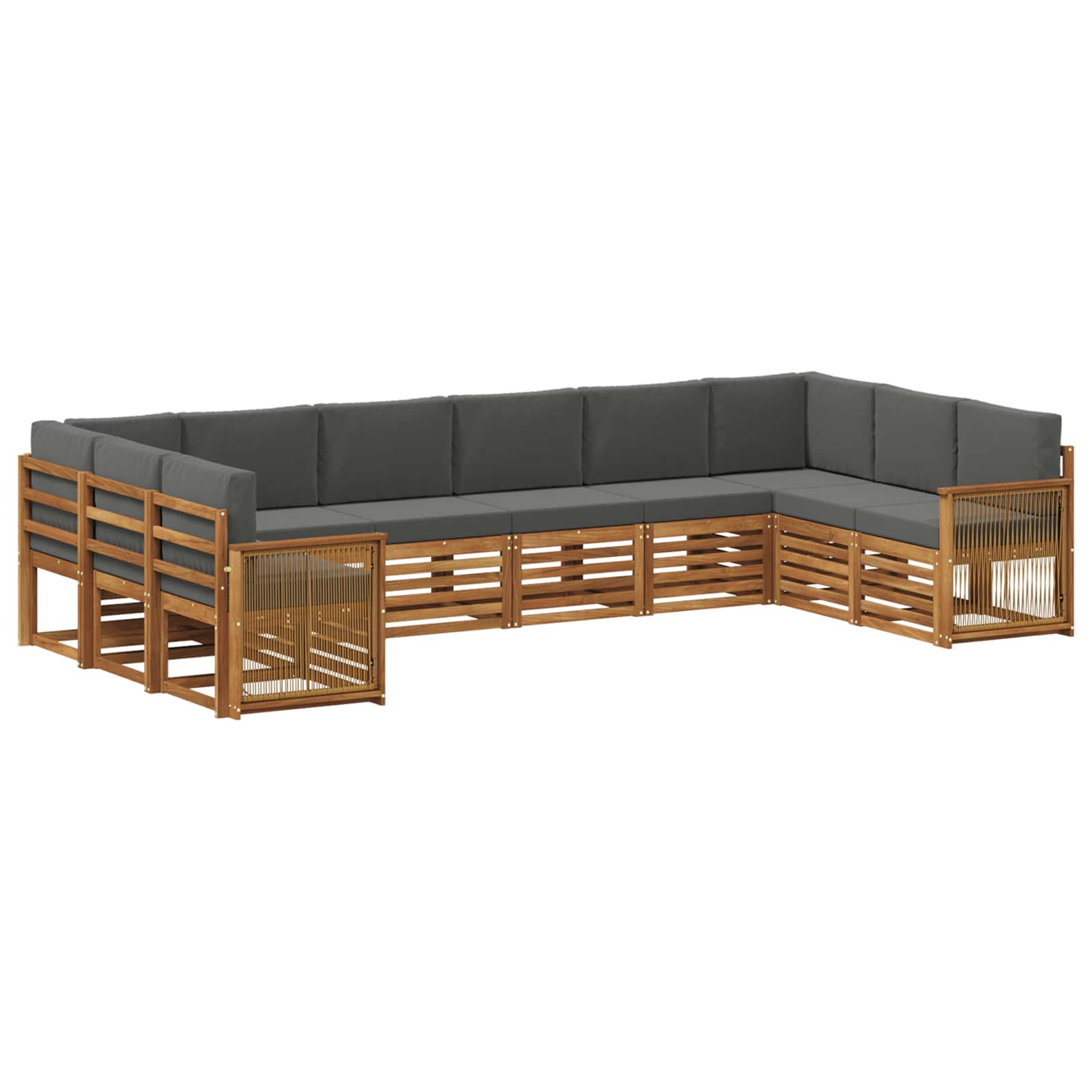 vidaXL Sofa-Sets 10 pcs Naturel Massief Acaciahout