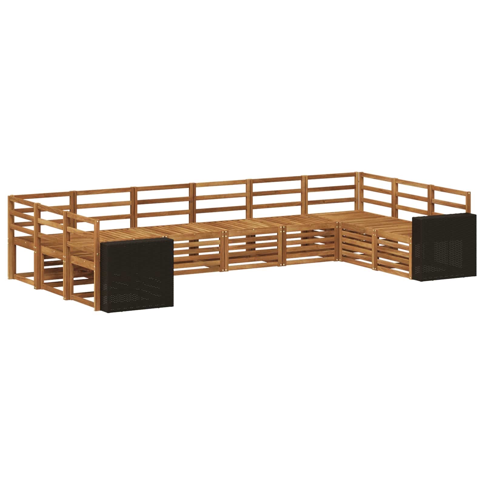 vidaXL Sofa-Sets 10 pcs Naturel Massief Acaciahout