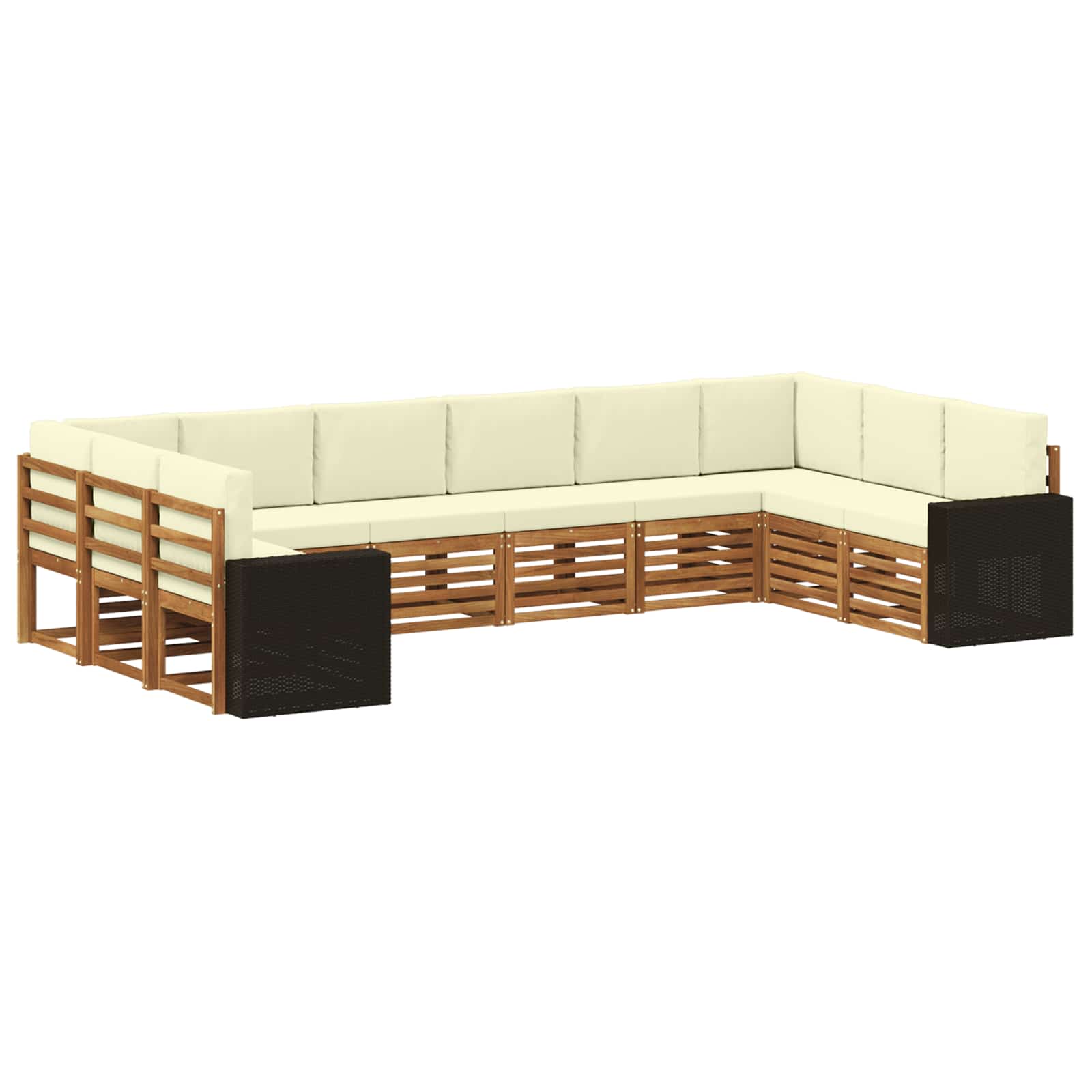 vidaXL Sofa-Sets 10 pcs Naturel Massief Acaciahout