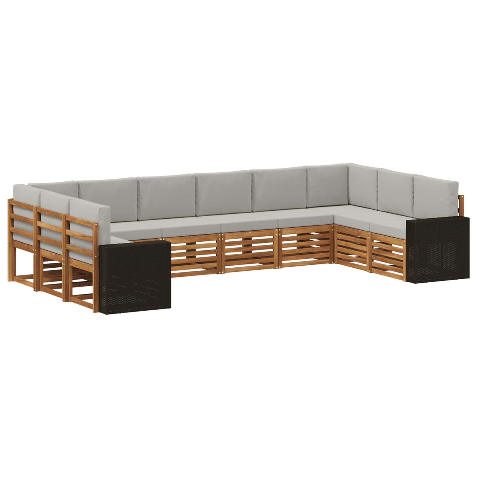 vidaXL Sofa-Sets 10 pcs Naturel Massief Acaciahout