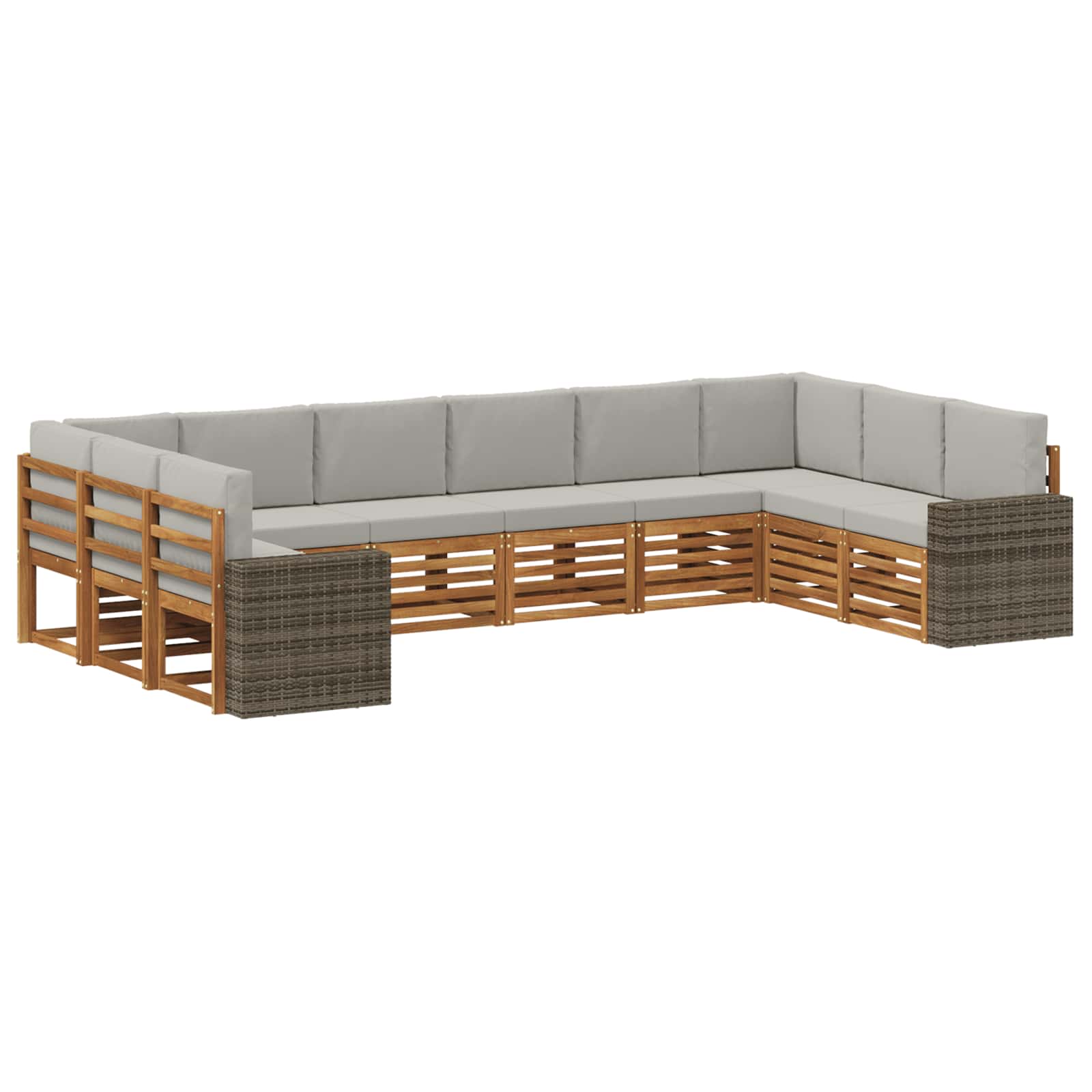vidaXL Sofa-Sets 10 pcs Naturel Massief Acaciahout