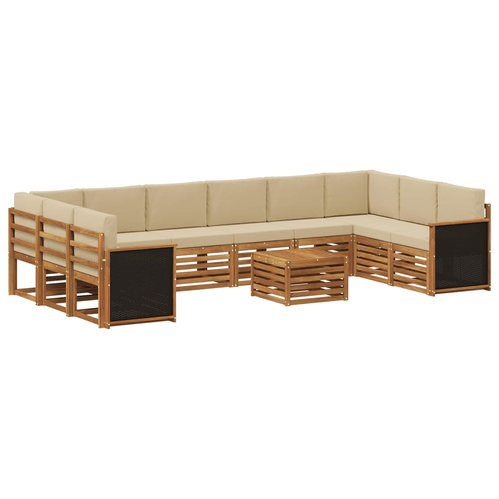 vidaXL Sofa-Sets Naturel Massief Acaciahout