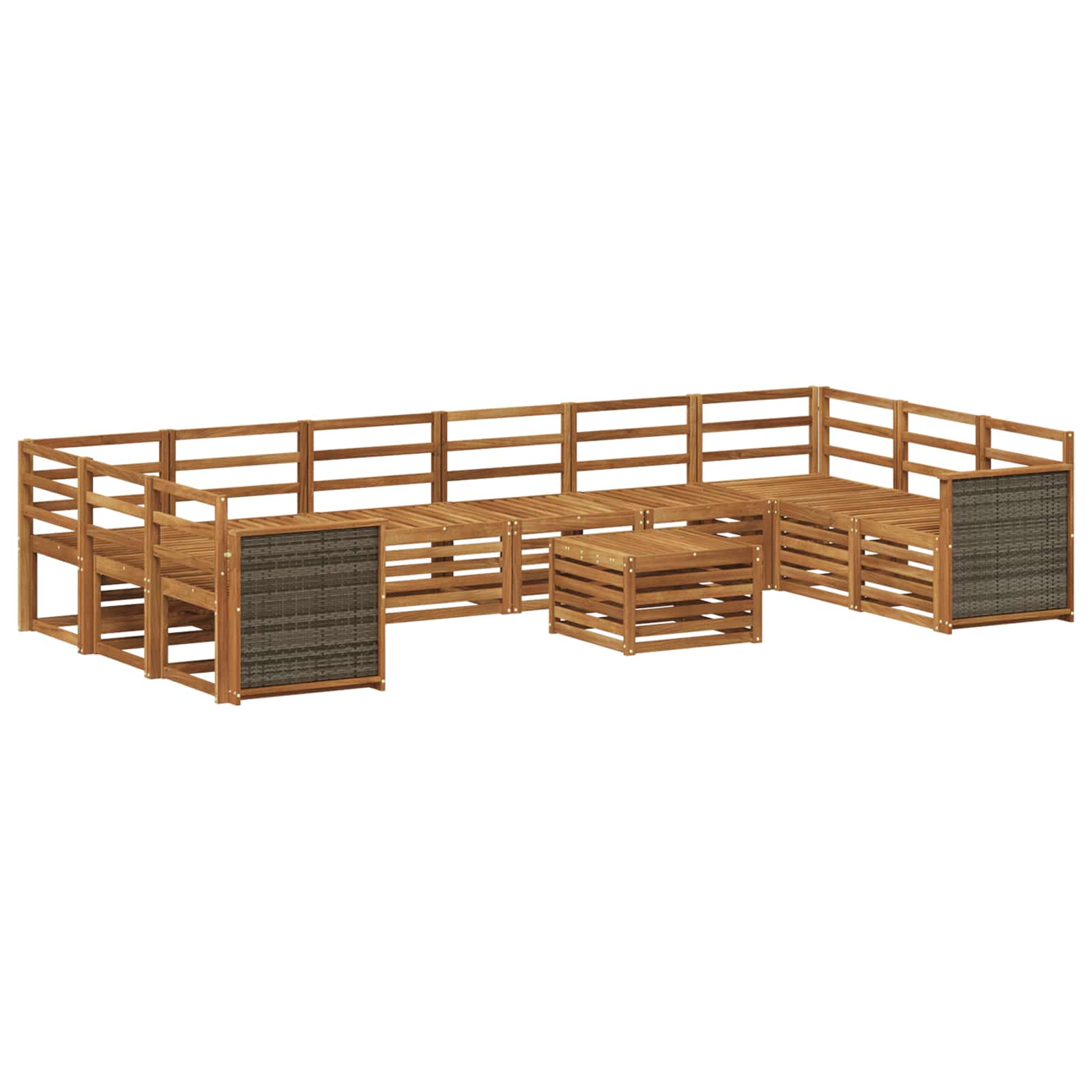 vidaXL Sofa-Sets Naturel Massief Acaciahout