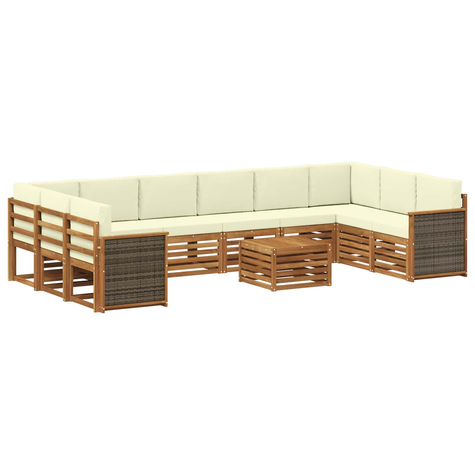 vidaXL Sofa-Sets Naturel Massief Acaciahout