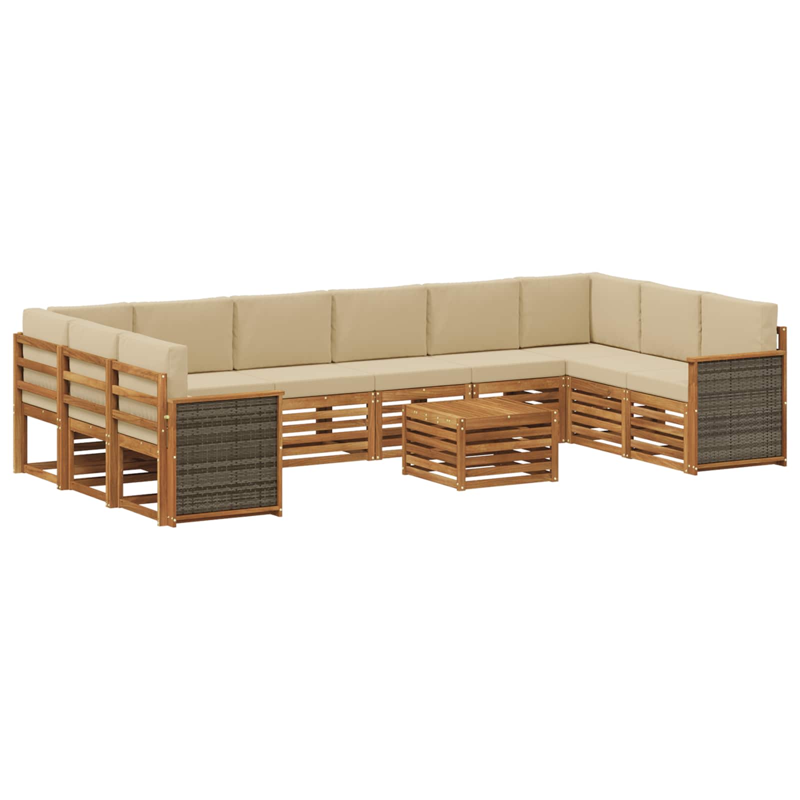 vidaXL Sofa-Sets Naturel Massief Acaciahout