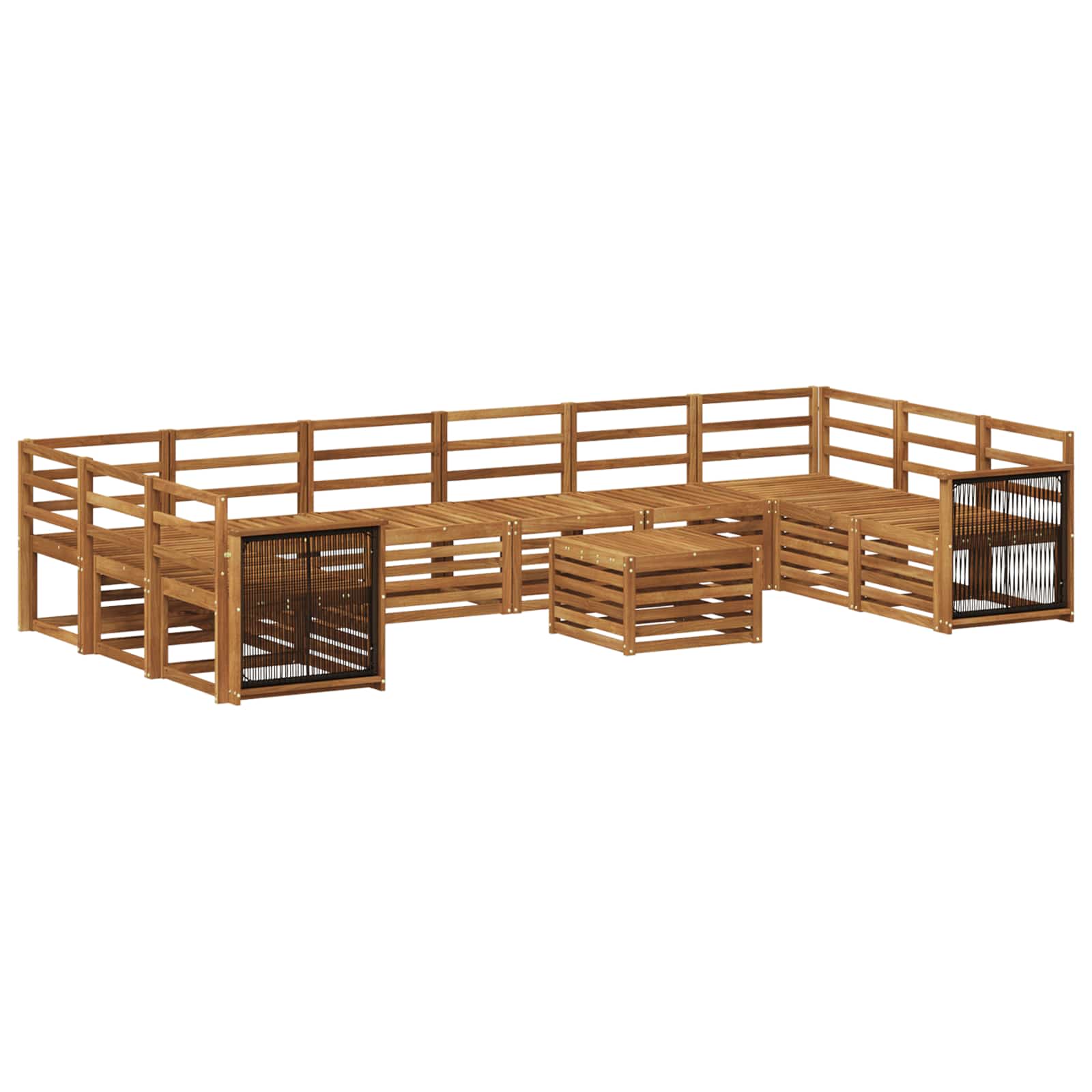 vidaXL Sofa-Sets Naturel Massief Acaciahout