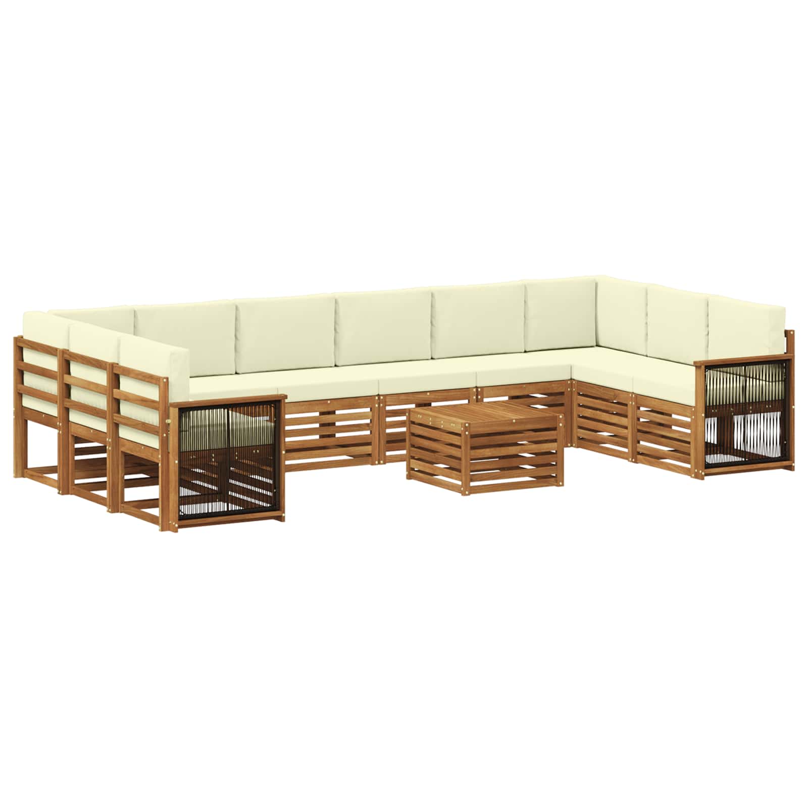 vidaXL Sofa-Sets Naturel Massief Acaciahout
