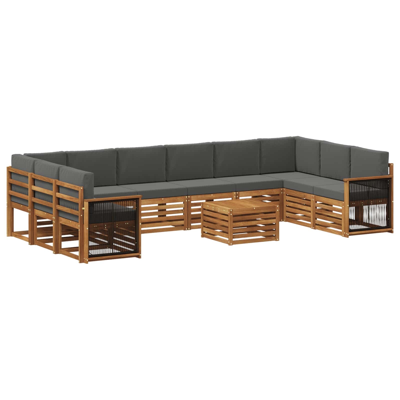 vidaXL Sofa-Sets Naturel Massief Acaciahout