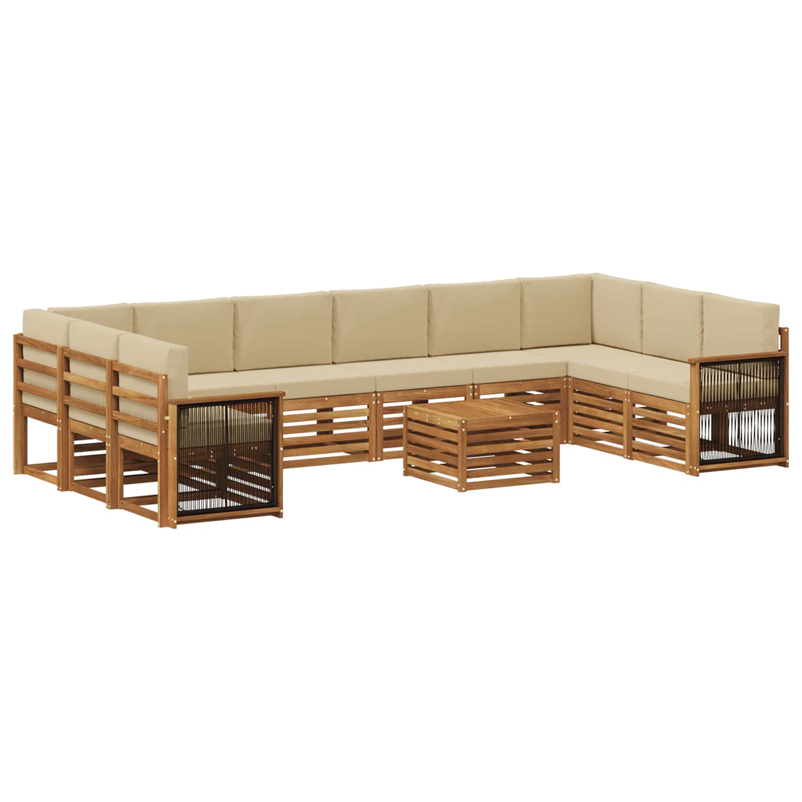 vidaXL Sofa-Sets Naturel Massief Acaciahout