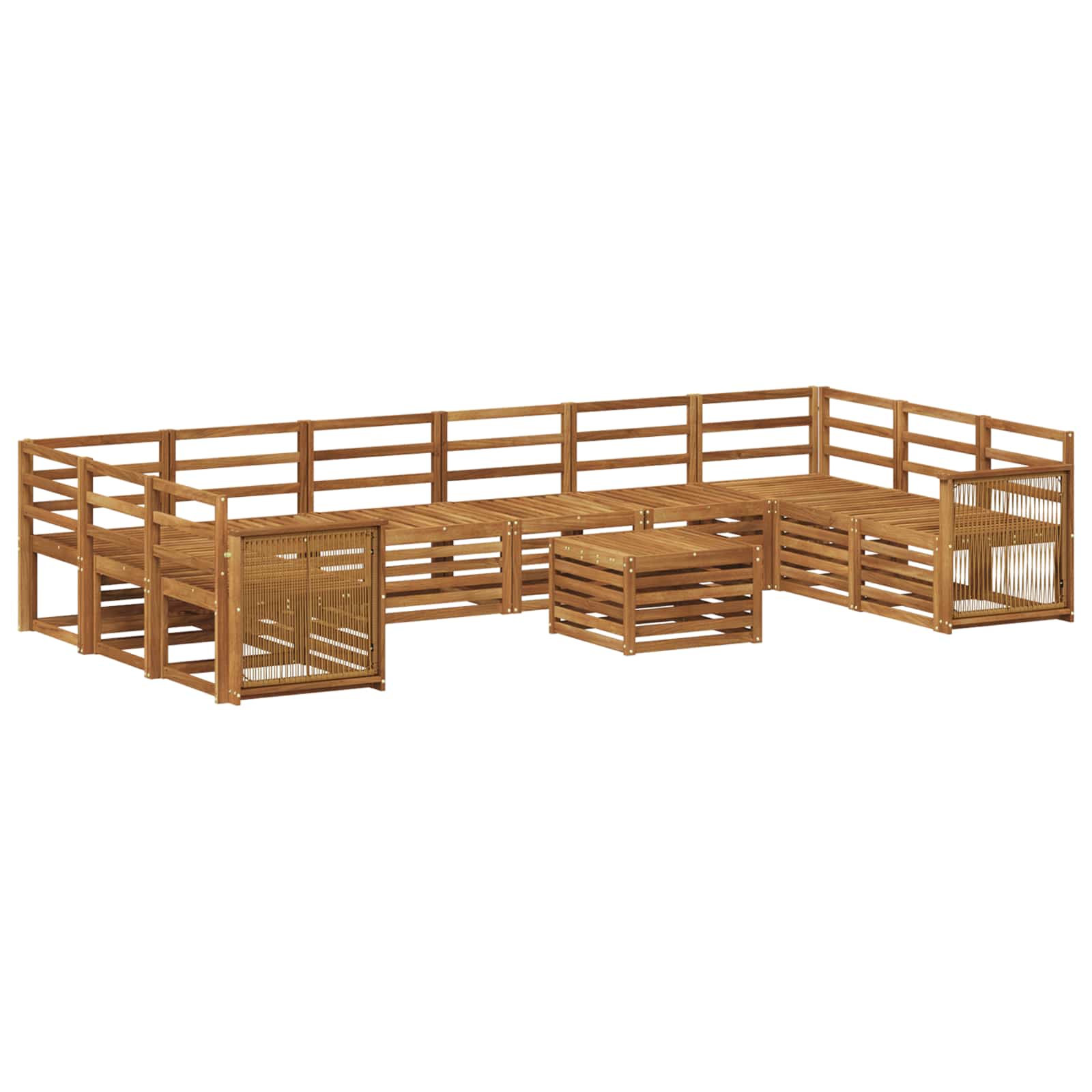 vidaXL Sofa-Sets Naturel Massief Acaciahout