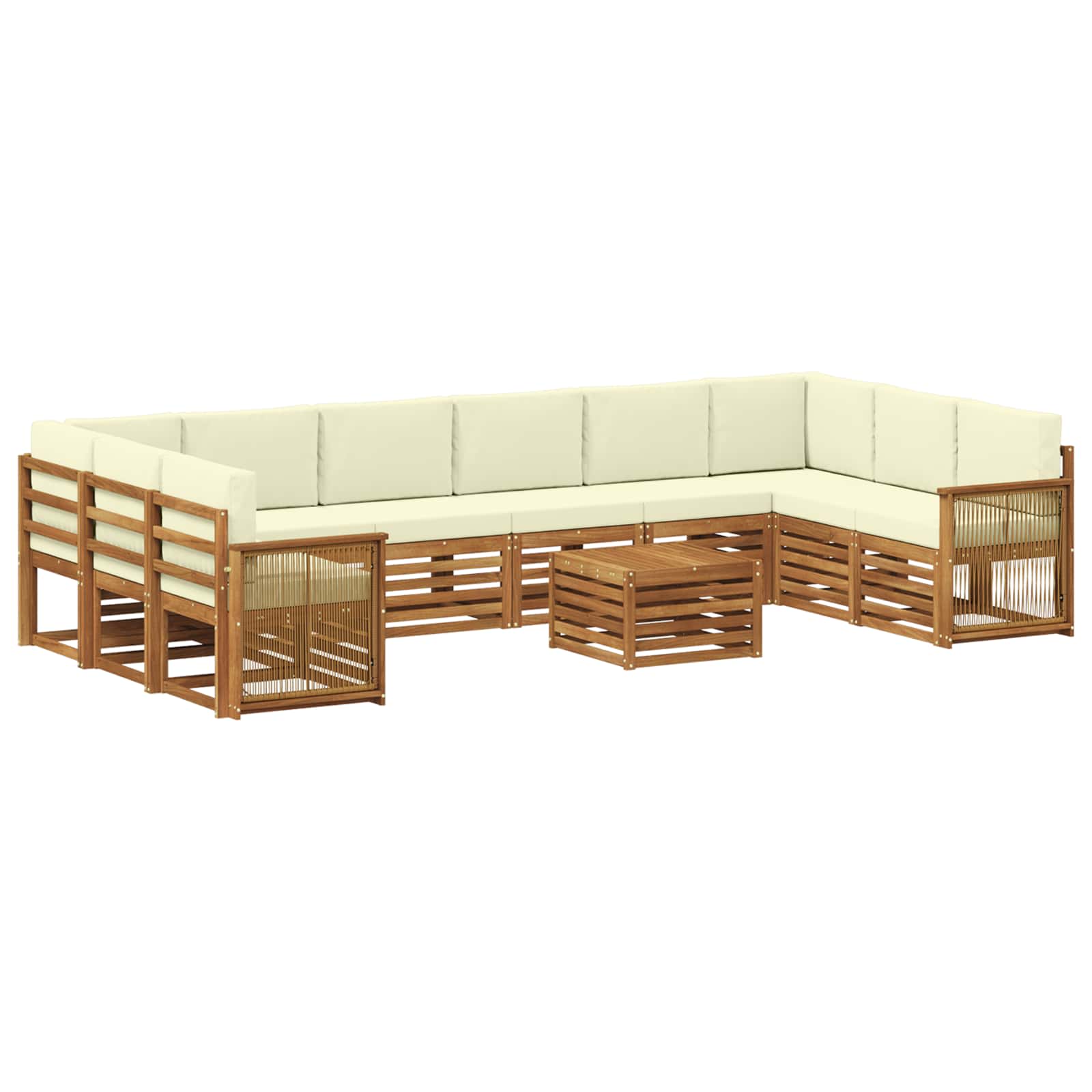 vidaXL Sofa-Sets Naturel Massief Acaciahout