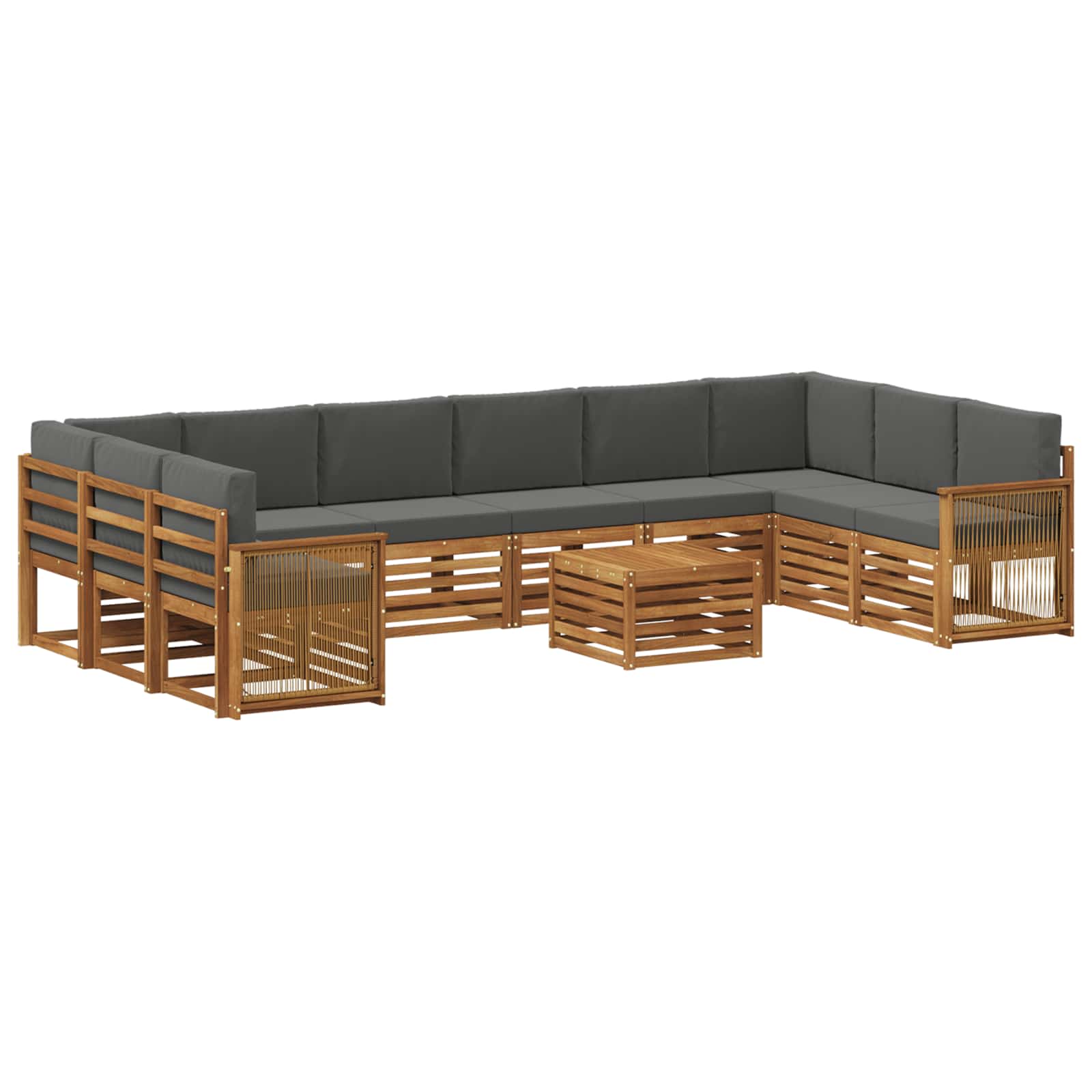 vidaXL Sofa-Sets Naturel Massief Acaciahout