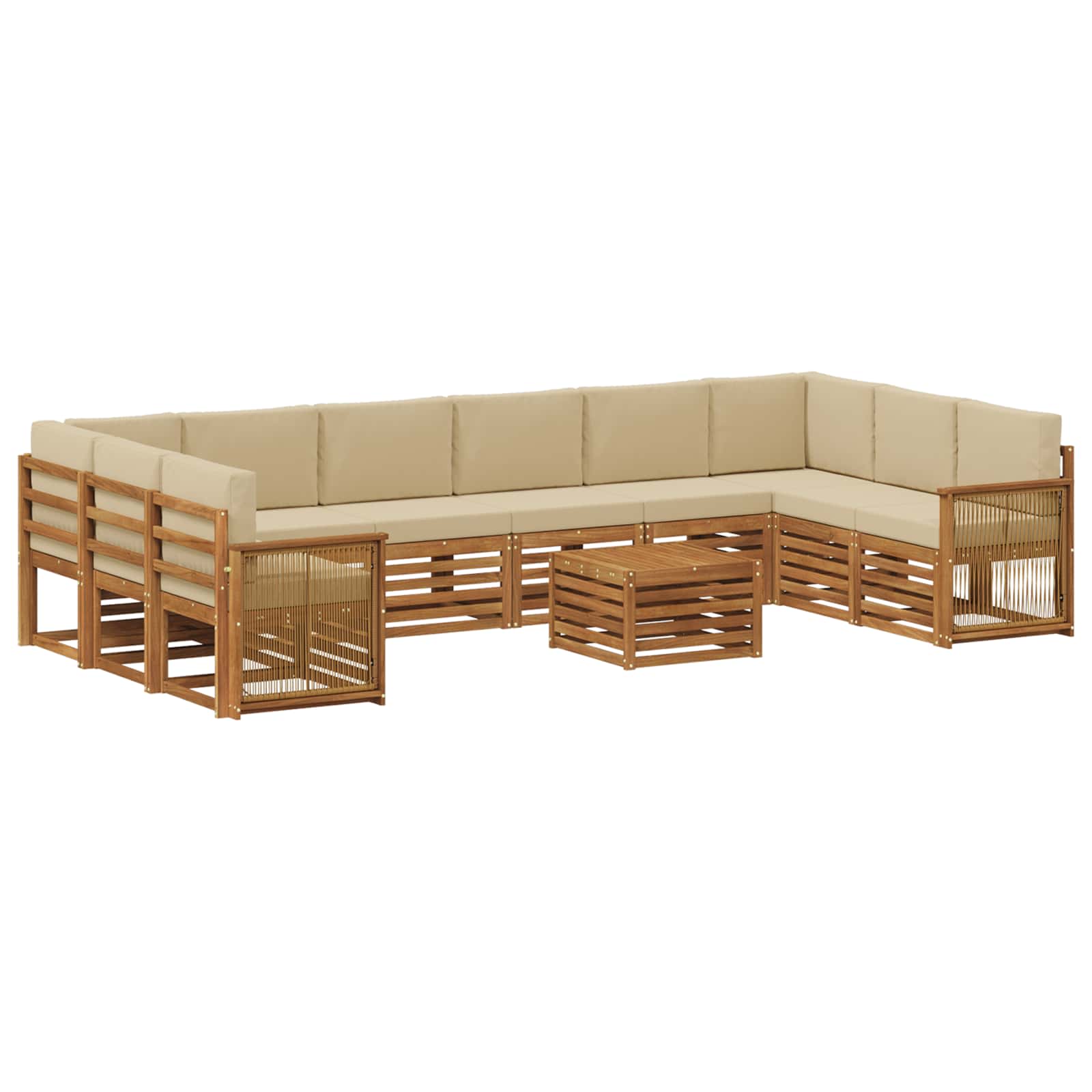 vidaXL Sofa-Sets Naturel Massief Acaciahout