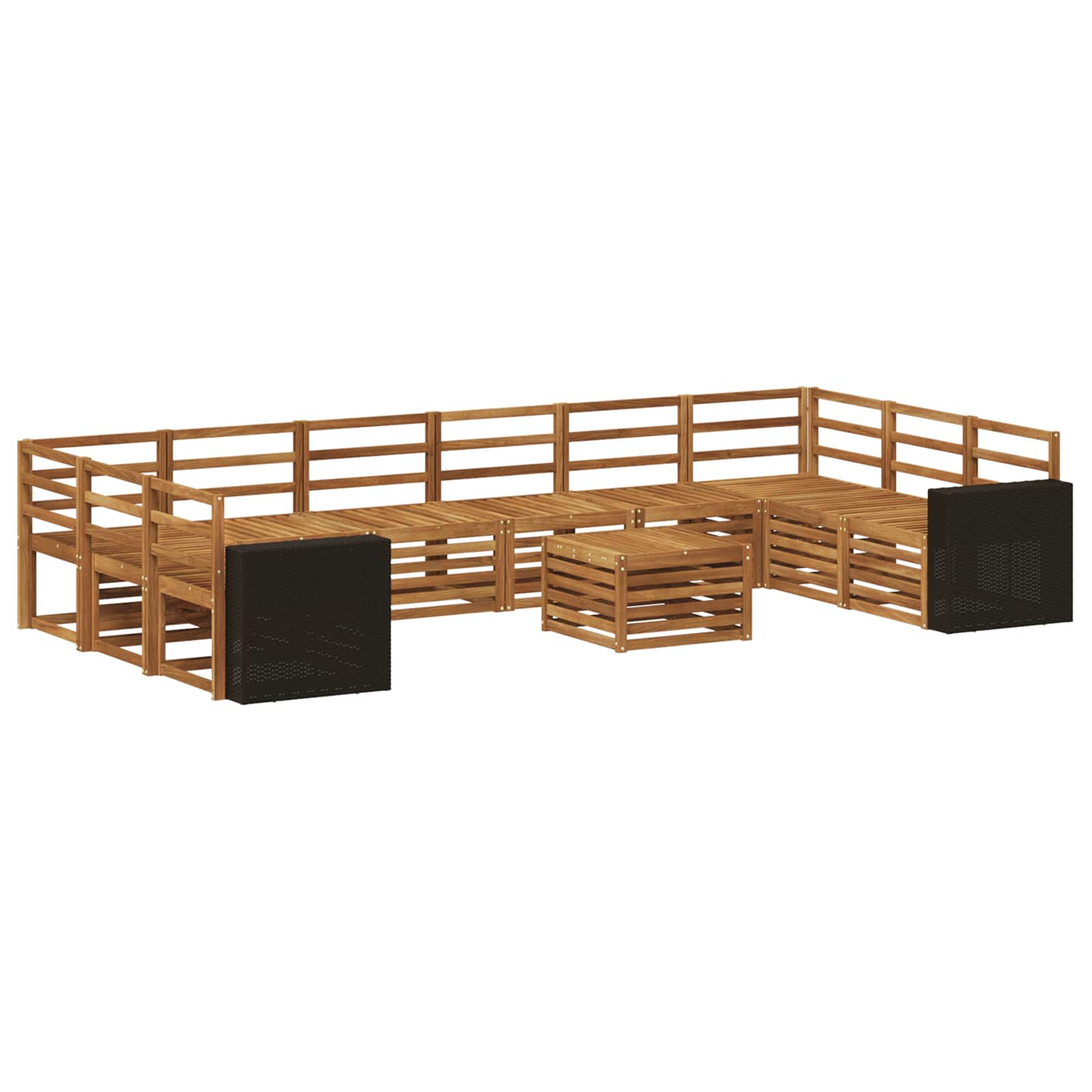 vidaXL Sofa-Sets Naturel Massief Acaciahout
