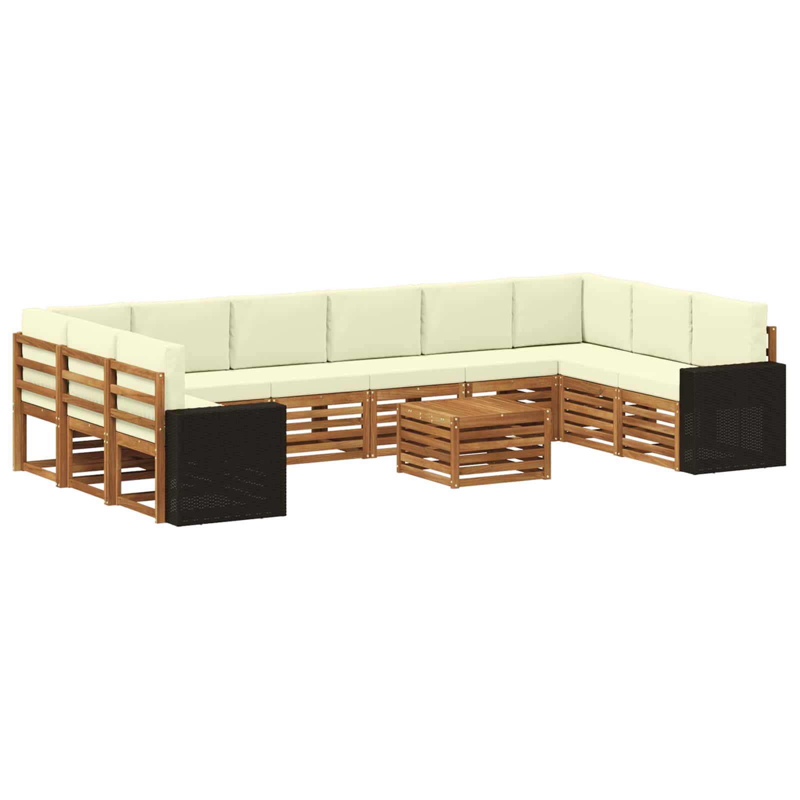 vidaXL Sofa-Sets Naturel Massief Acaciahout