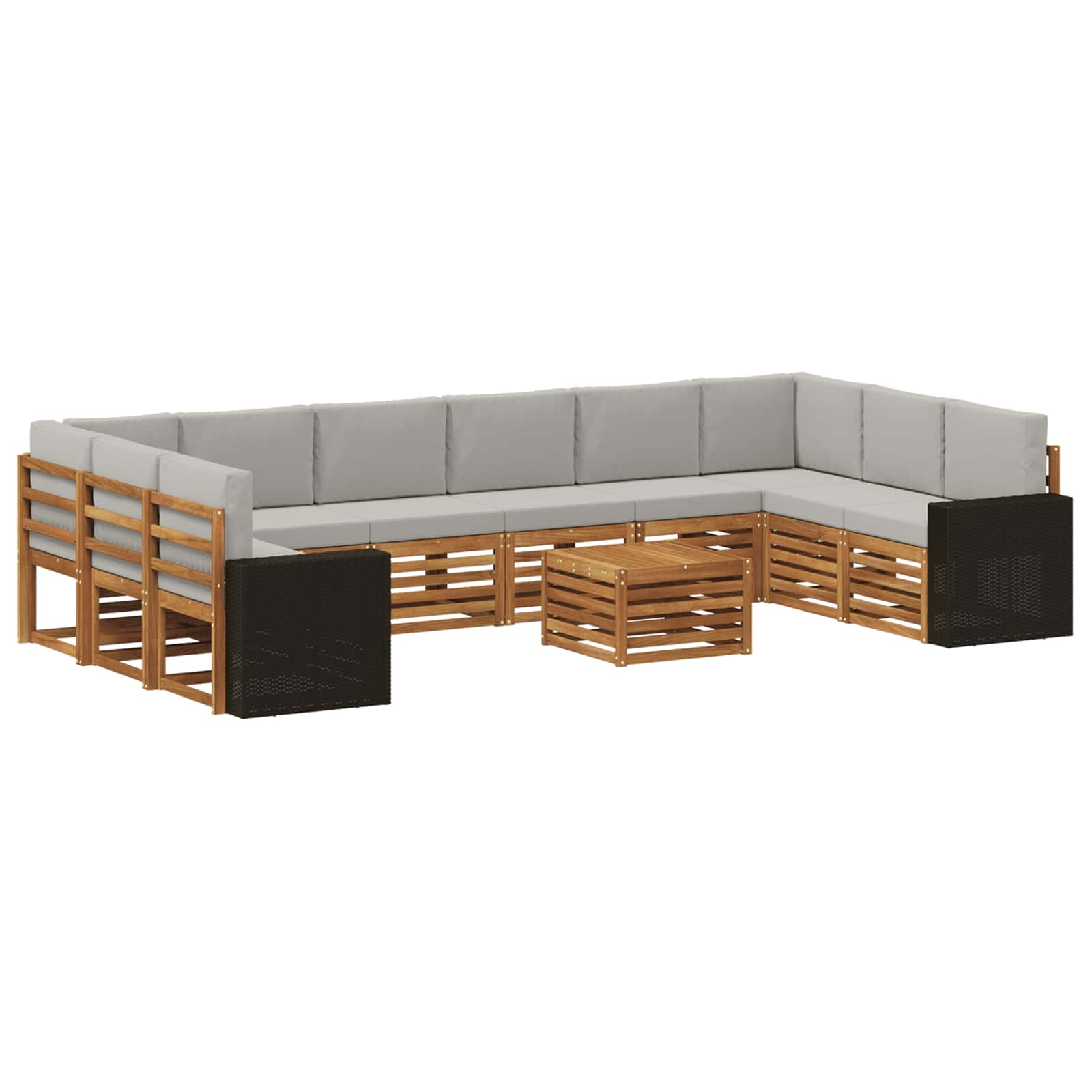 vidaXL Sofa-Sets Naturel Massief Acaciahout