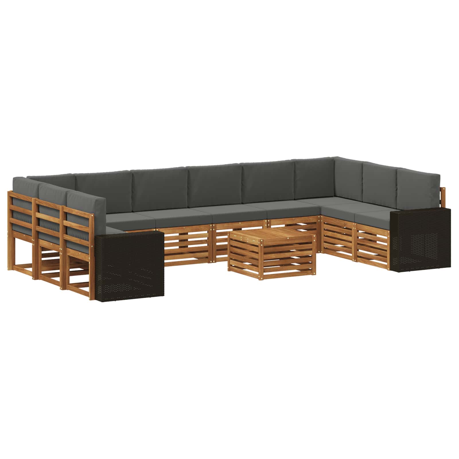 vidaXL Sofa-Sets Naturel Massief Acaciahout