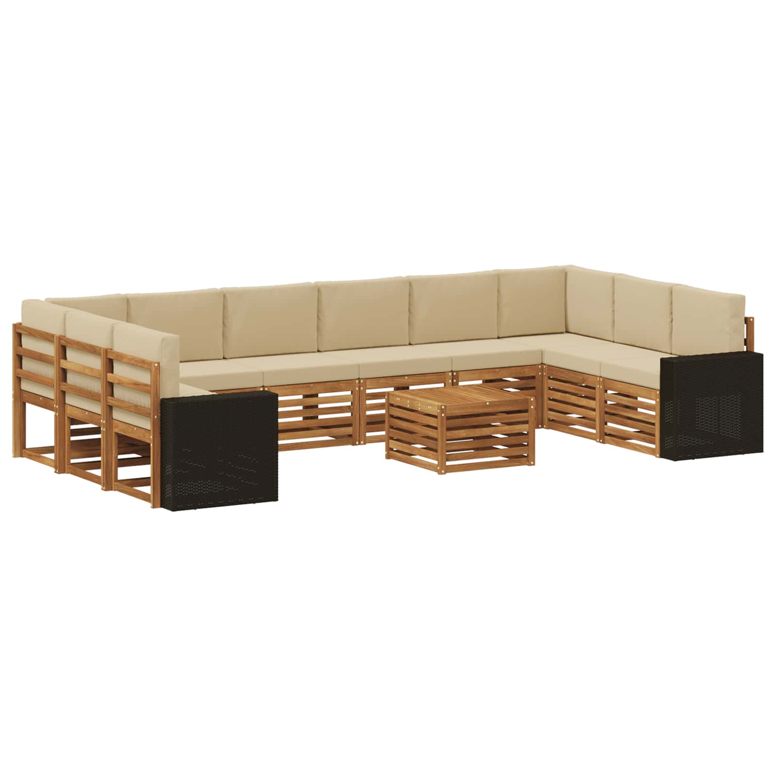 vidaXL Sofa-Sets Naturel Massief Acaciahout