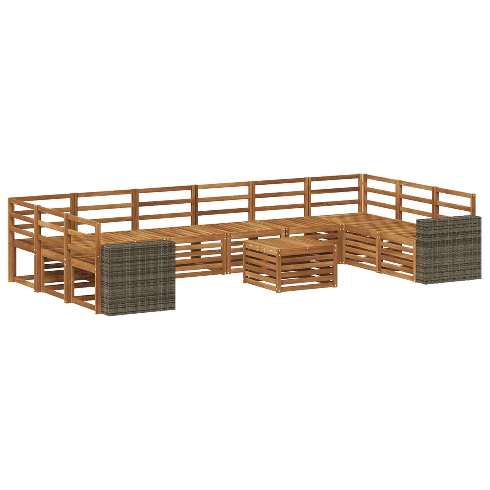 vidaXL Sofa-Sets Naturel Massief Acaciahout