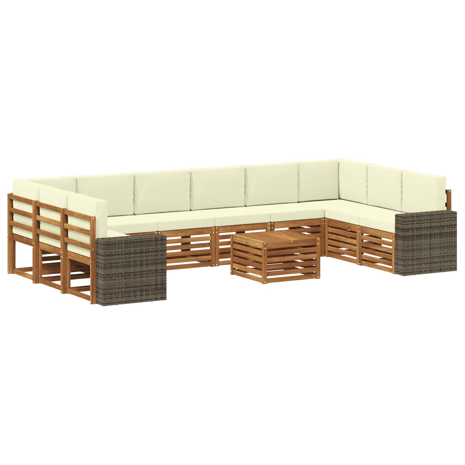 vidaXL Sofa-Sets Naturel Massief Acaciahout