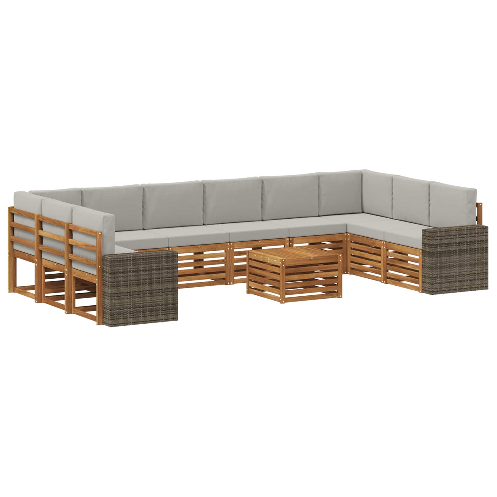 vidaXL Sofa-Sets Naturel Massief Acaciahout