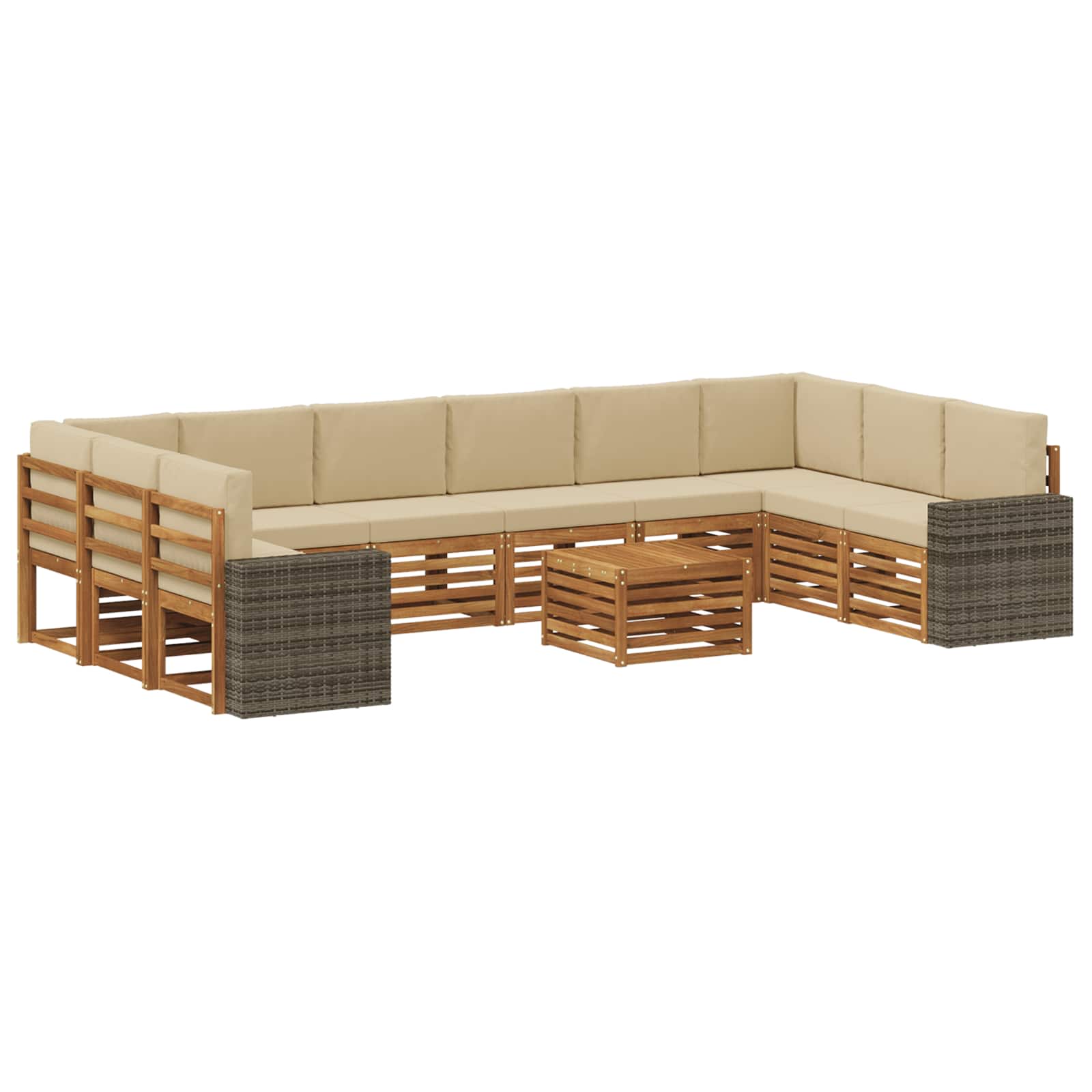 vidaXL Sofa-Sets Naturel Massief Acaciahout