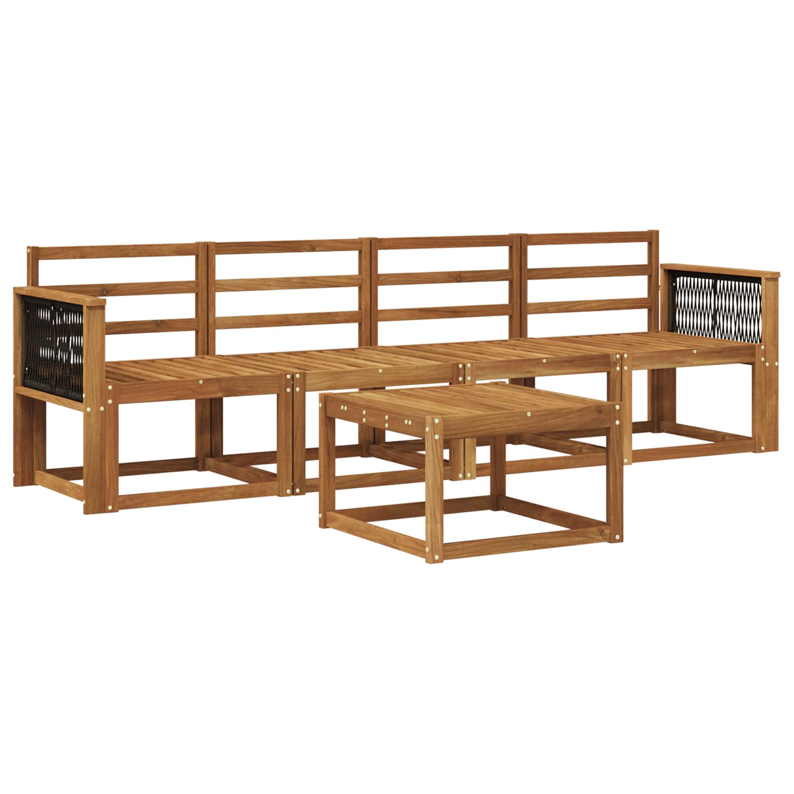 vidaXL Buiten bankenset 5 pcs Naturel Massief Acaciahout