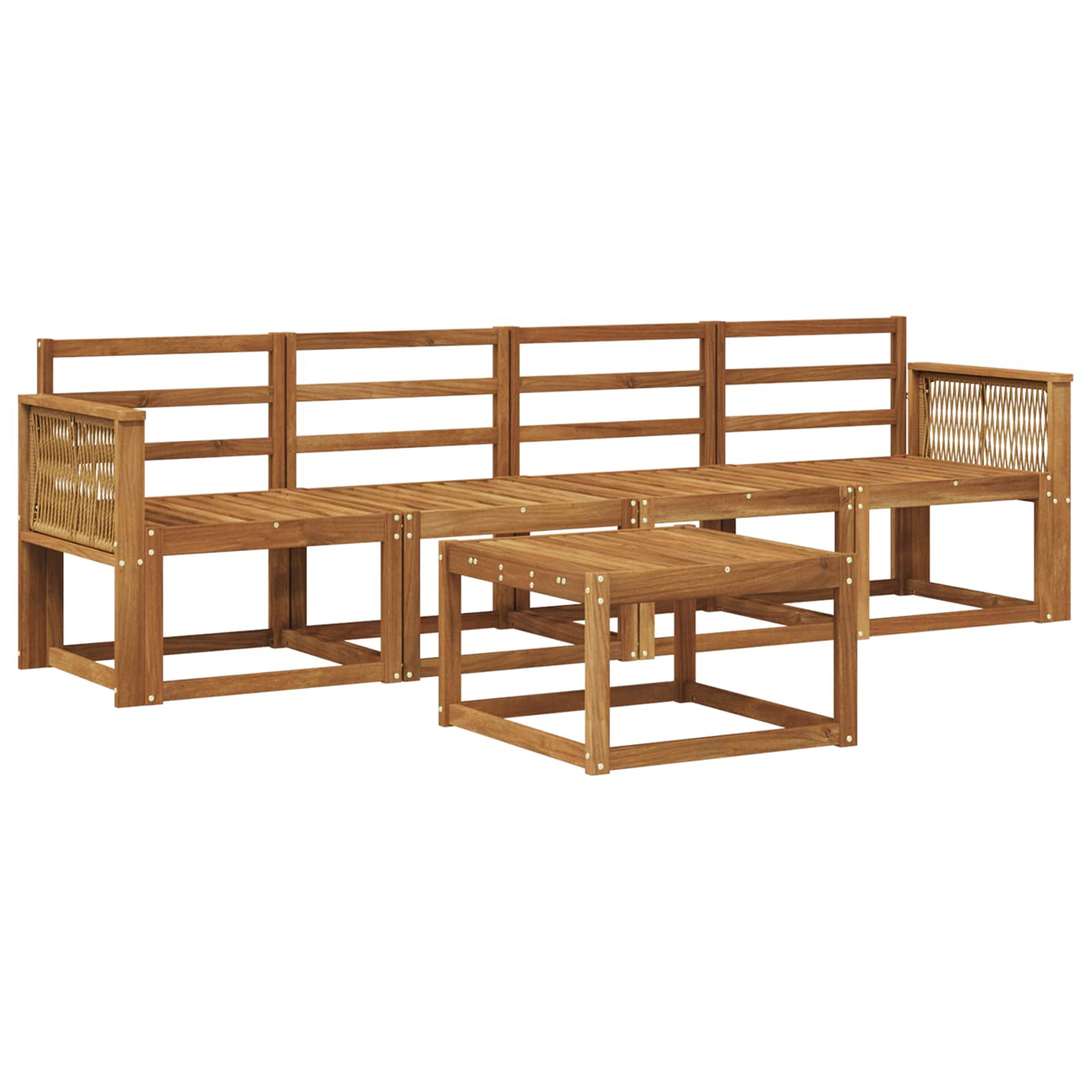 vidaXL Buiten bankenset 5 pcs Naturel Massief Acaciahout