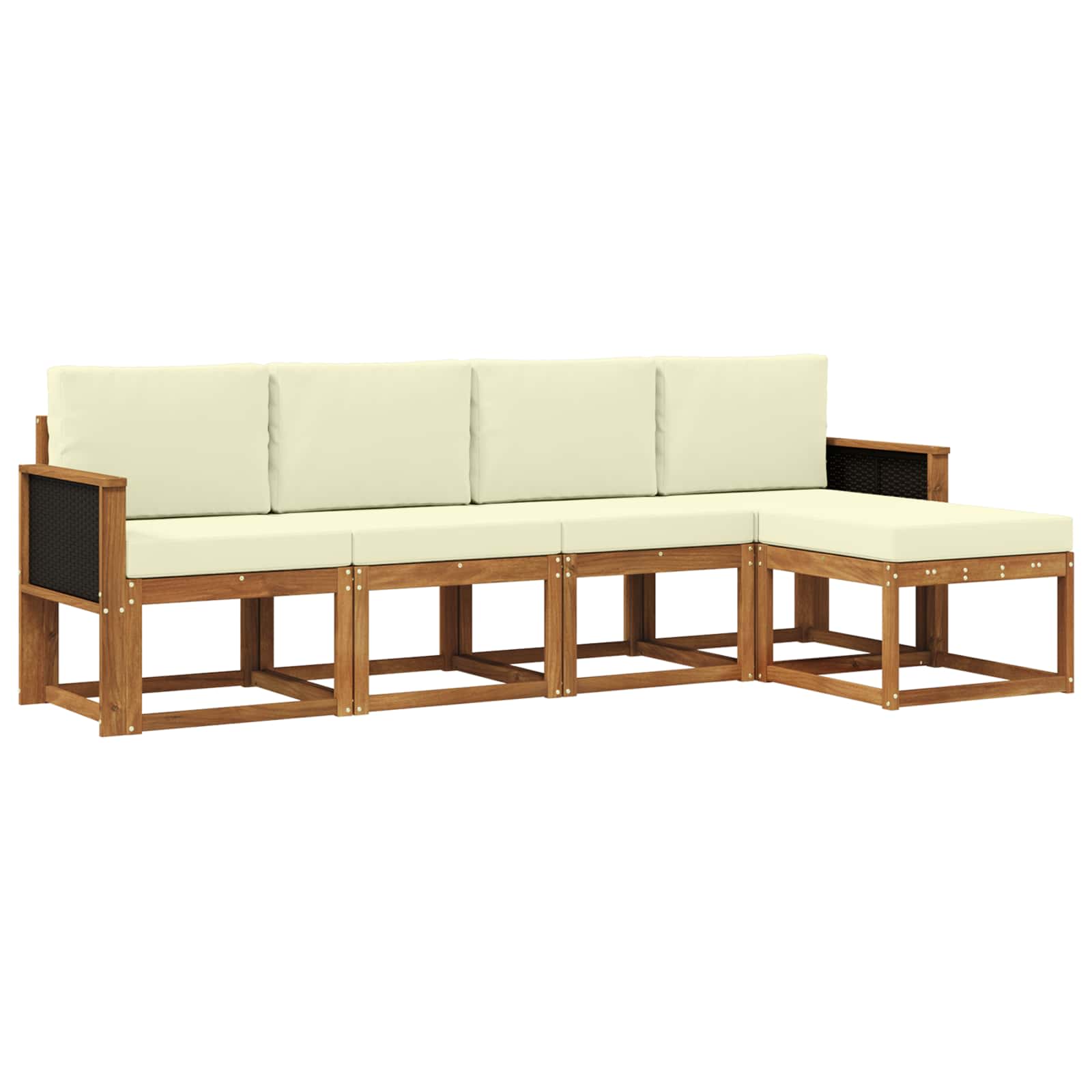 vidaXL Buiten bankenset 5 pcs Naturel Massief Acaciahout
