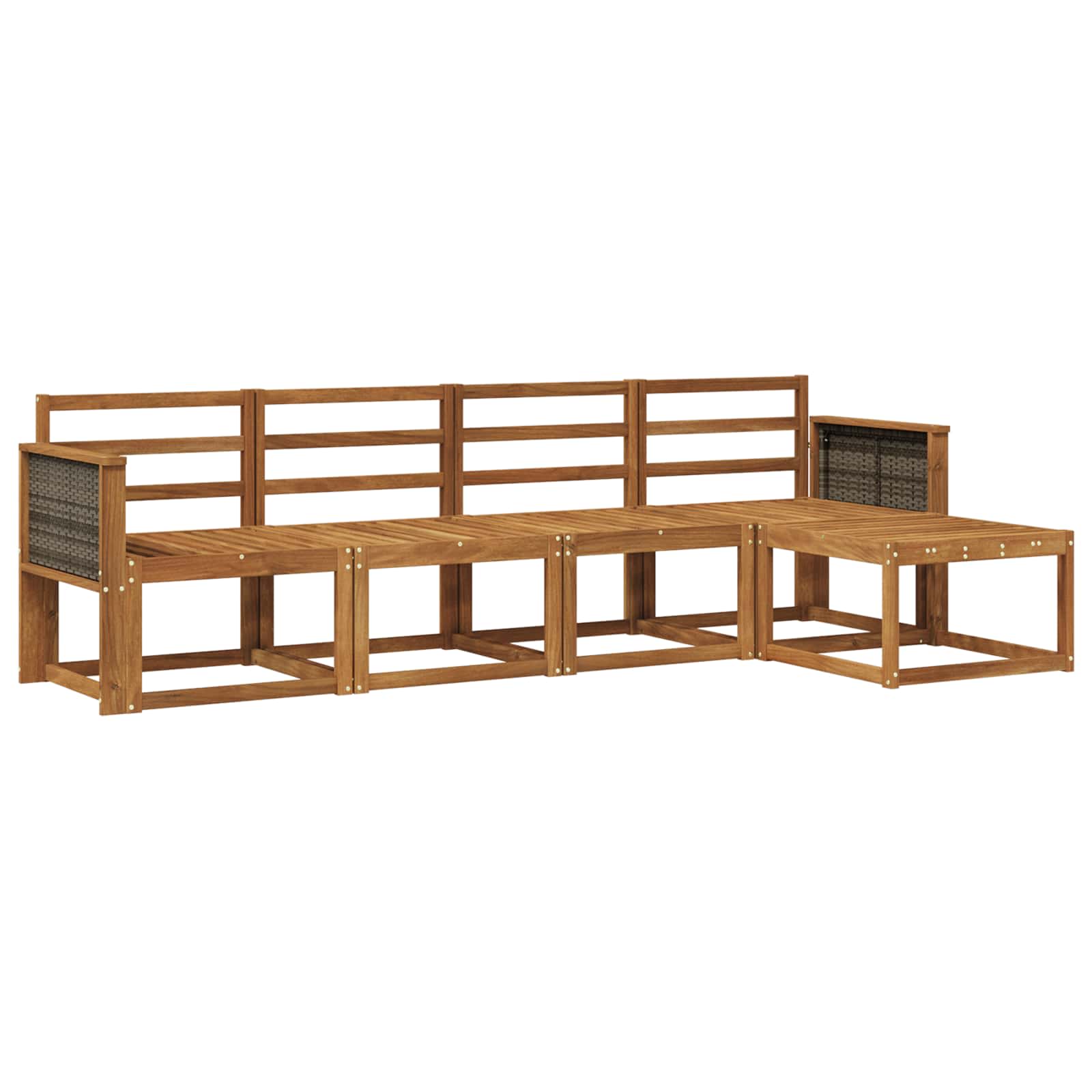 vidaXL Buiten bankenset 5 pcs Naturel Massief Acaciahout