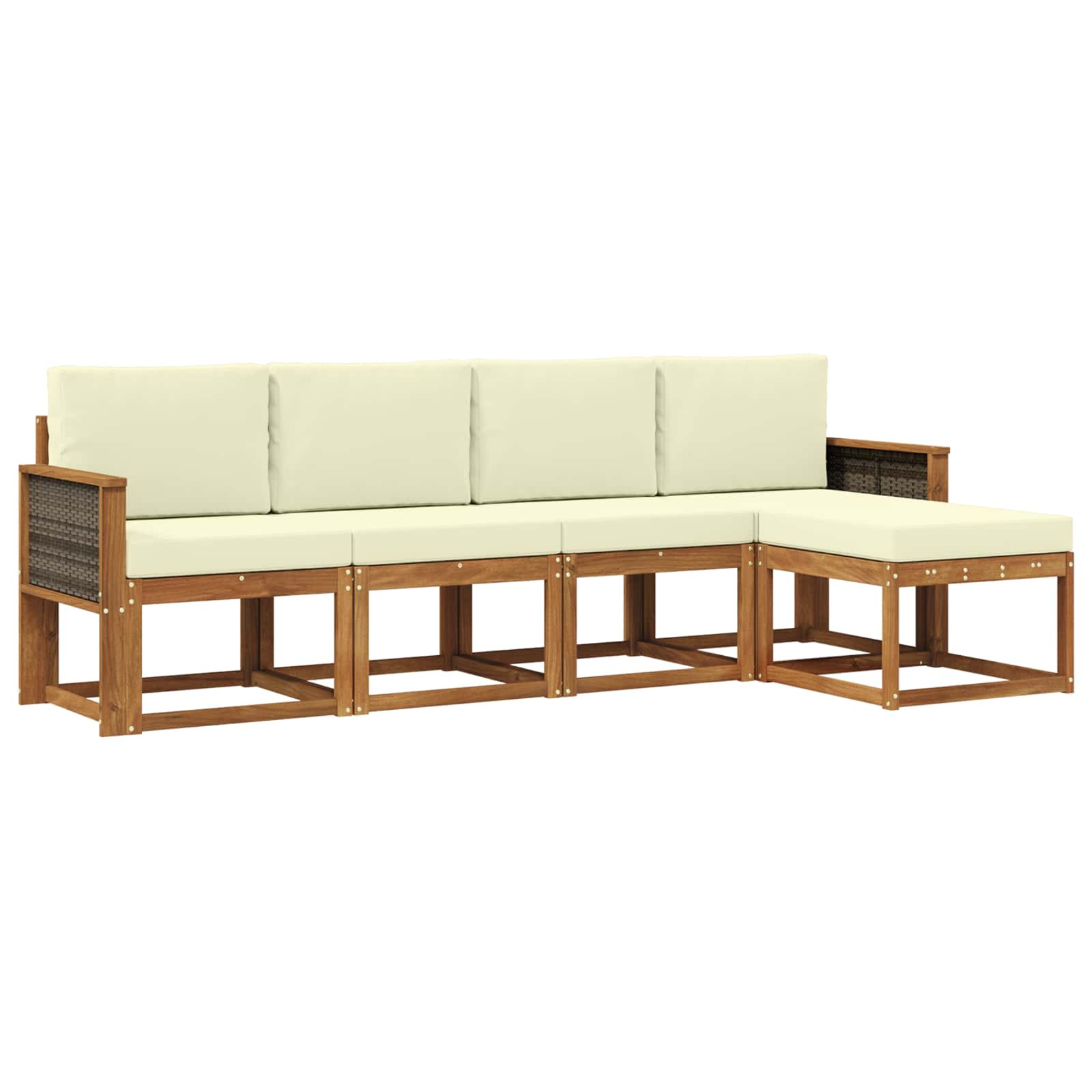vidaXL Buiten bankenset 5 pcs Naturel Massief Acaciahout