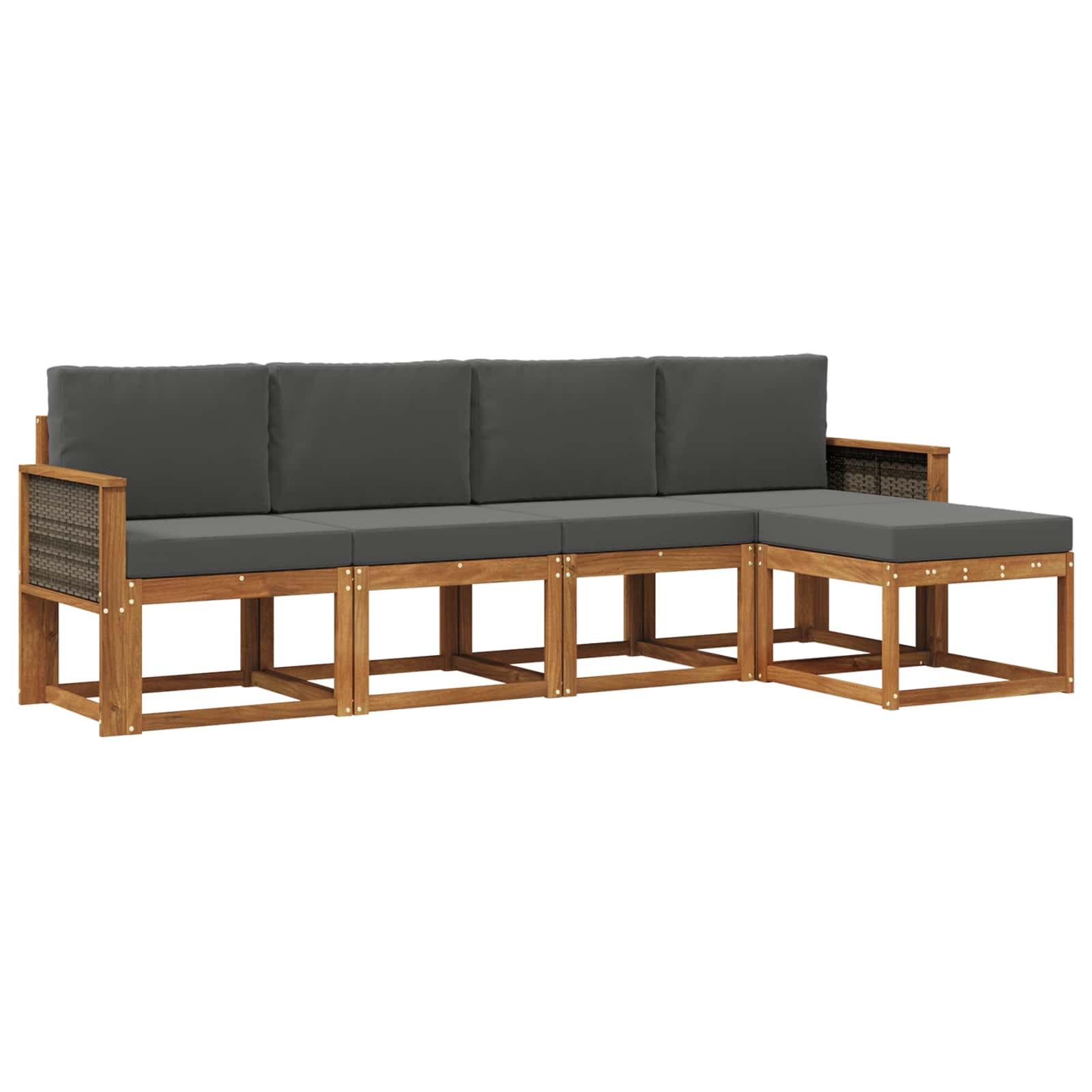vidaXL Buiten bankenset 5 pcs Naturel Massief Acaciahout