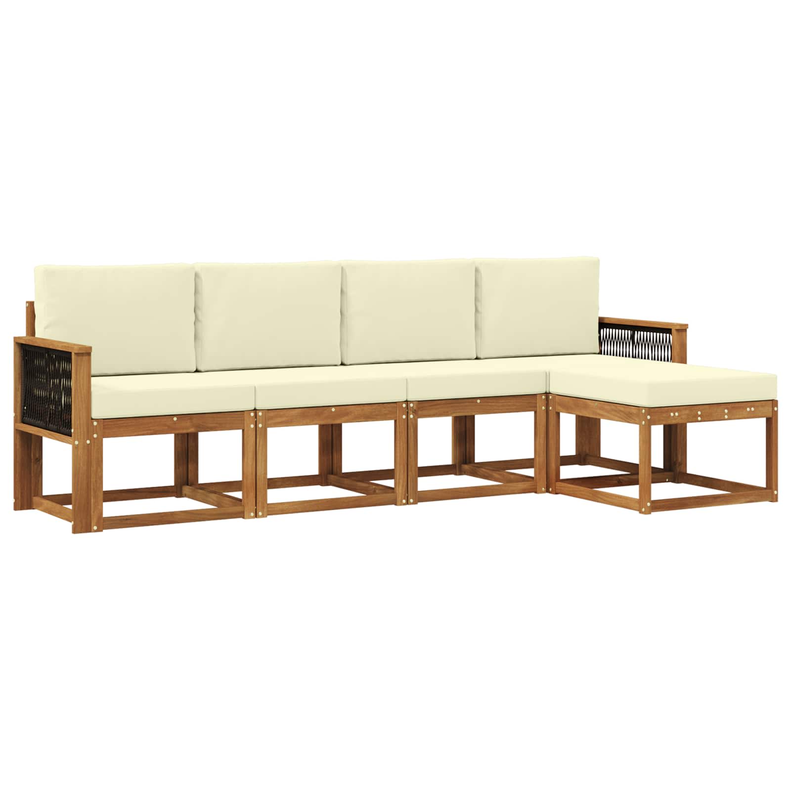 vidaXL Buiten bankenset 5 pcs Naturel Massief Acaciahout