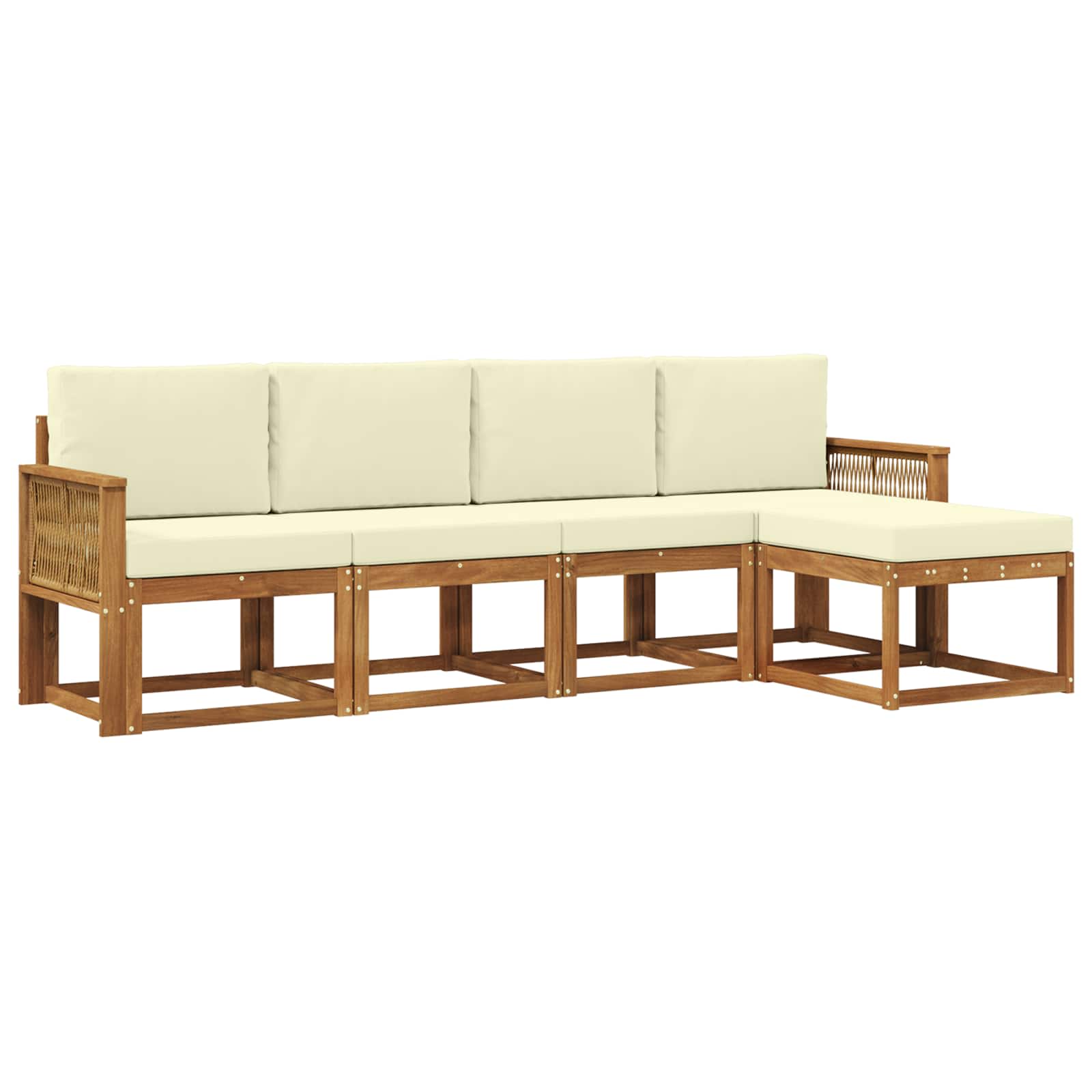vidaXL Buiten bankenset 5 pcs Naturel Massief Acaciahout