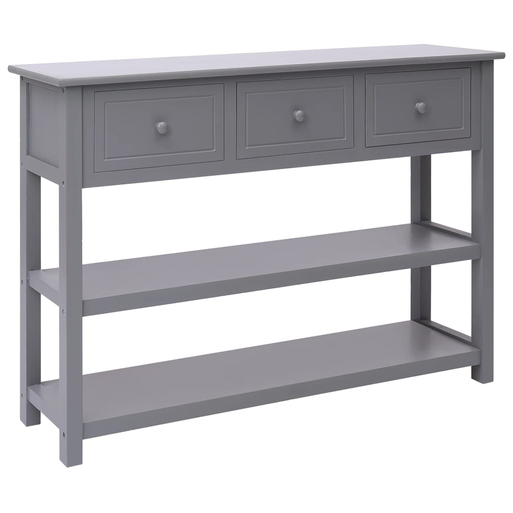 vidaXL Dressoir 108x30x76 cm massief paulowniahout grijs - Aashly
