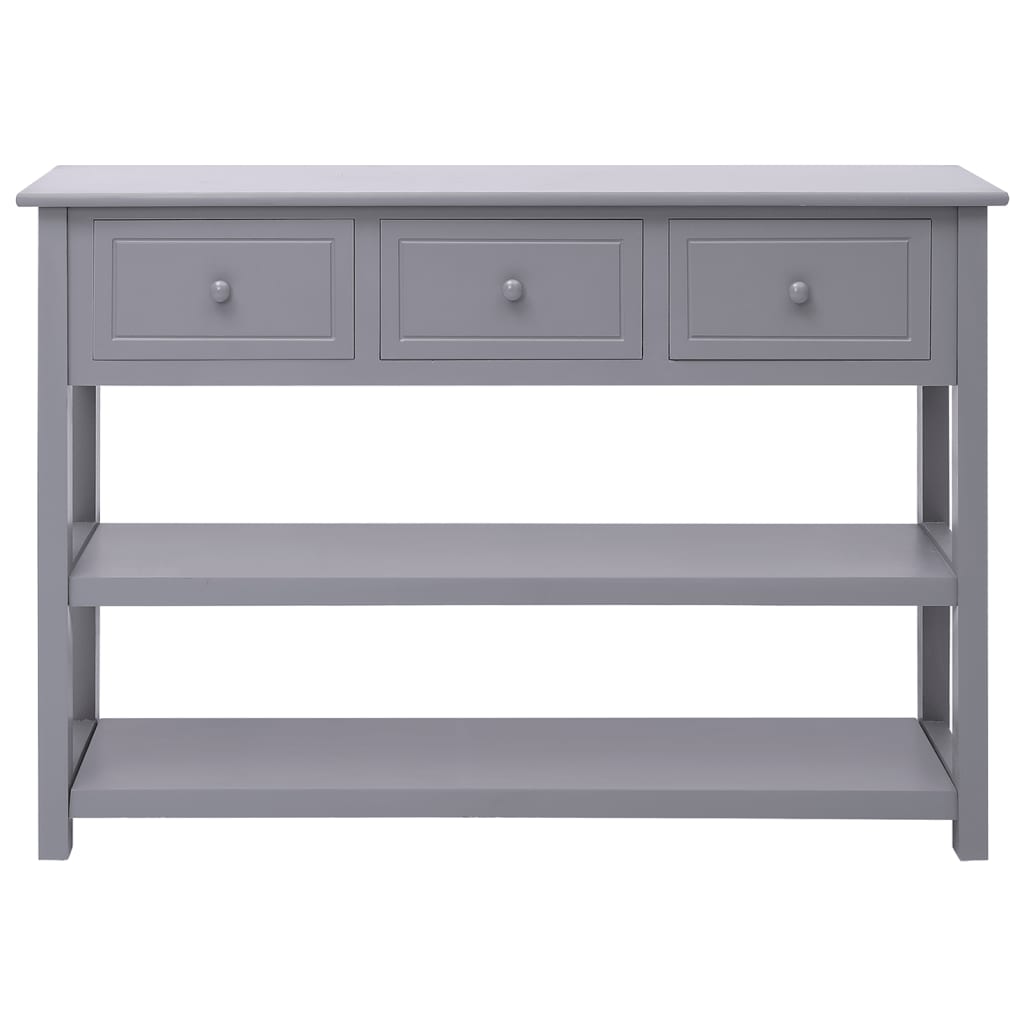 vidaXL Dressoir 108x30x76 cm massief paulowniahout grijs - Aashly
