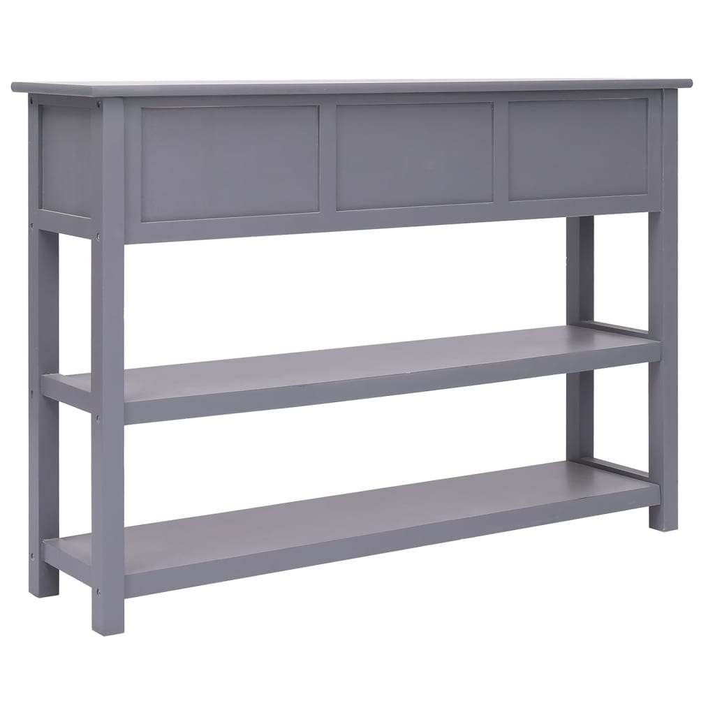 vidaXL Dressoir 108x30x76 cm massief paulowniahout grijs - Aashly