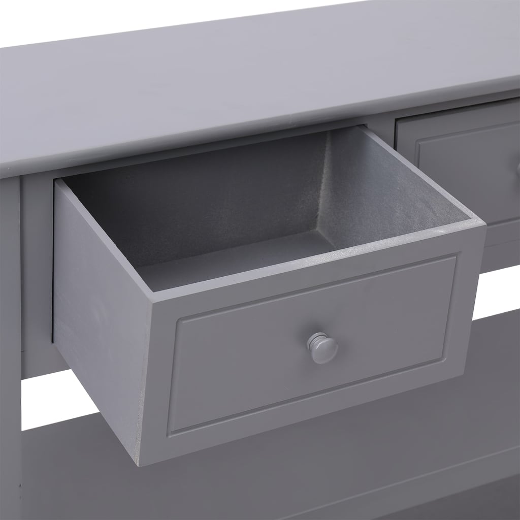 vidaXL Dressoir 108x30x76 cm massief paulowniahout grijs - Aashly