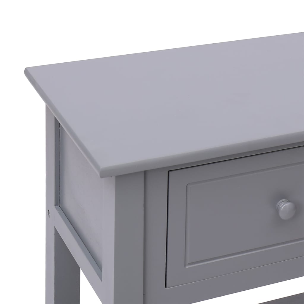 vidaXL Dressoir 108x30x76 cm massief paulowniahout grijs - Aashly