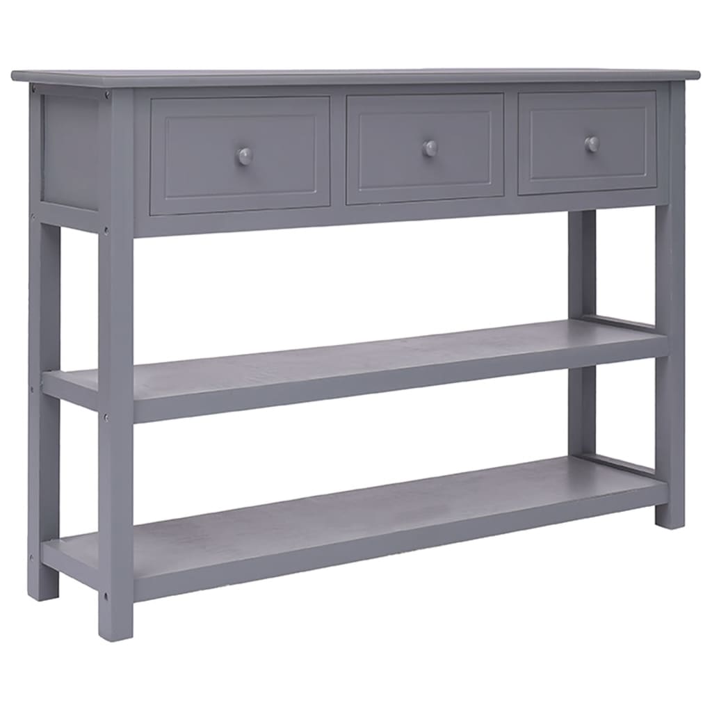 vidaXL Dressoir 108x30x76 cm massief paulowniahout grijs - Aashly