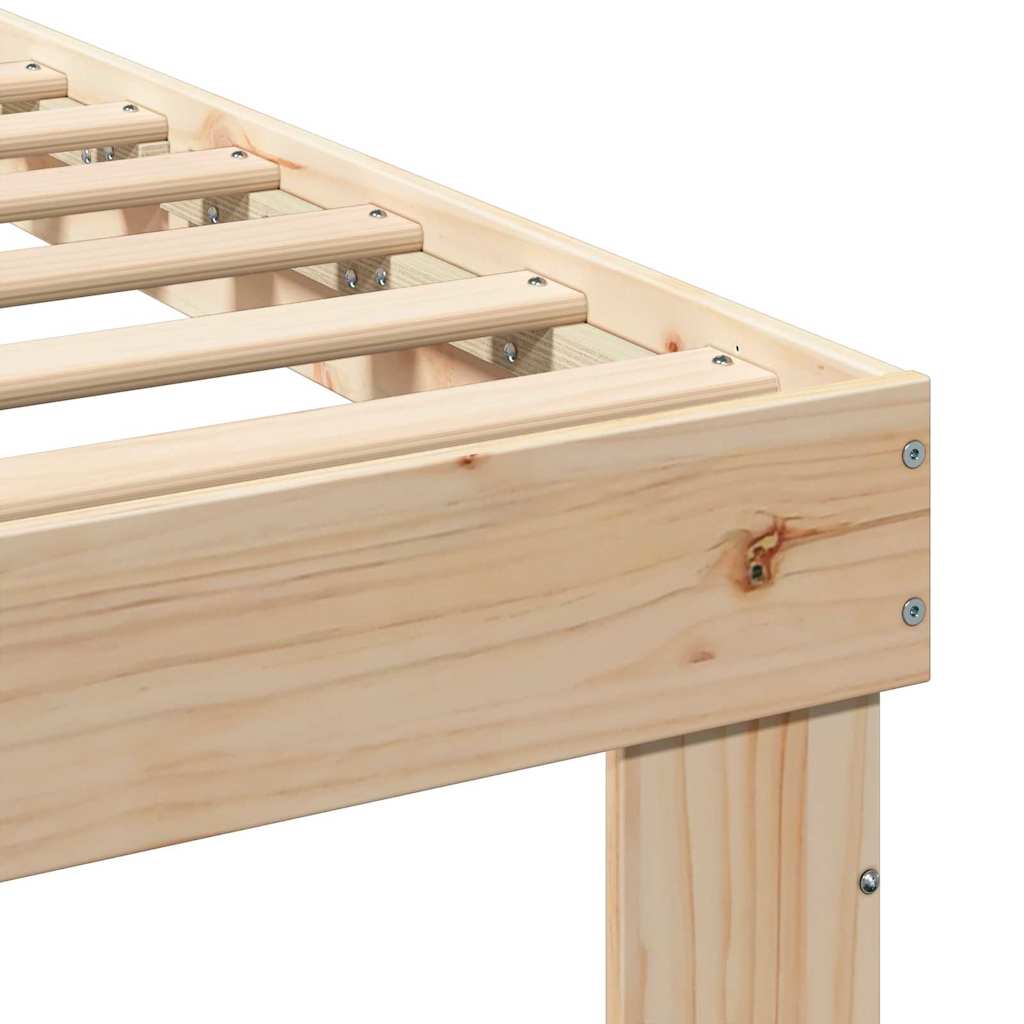 vidaXL Bedframe met lade Bruin 200 x 200 cm Massief grenenhout
