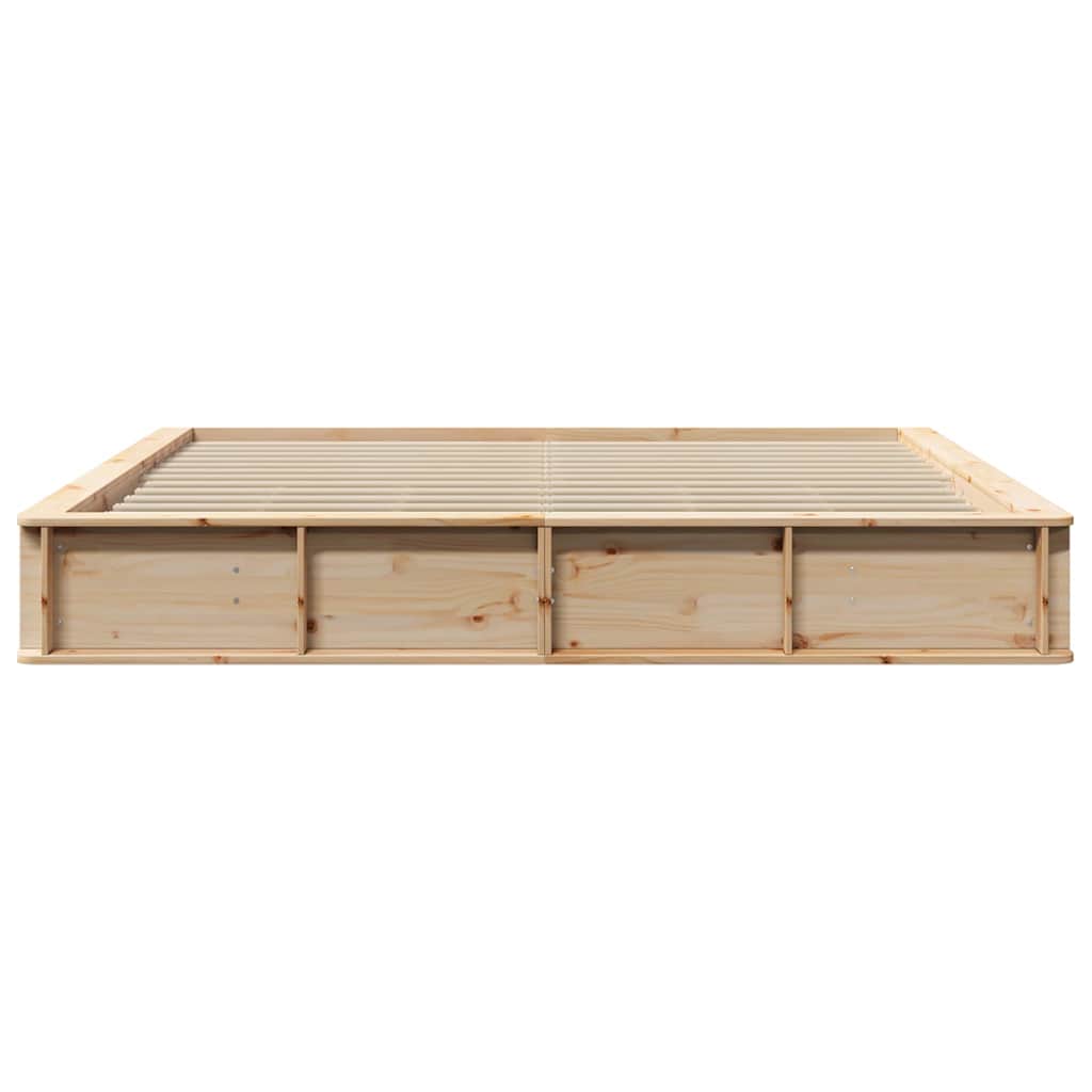 vidaXL Bedframe met opslag Bruin 200 x 200 cm Grenenhout