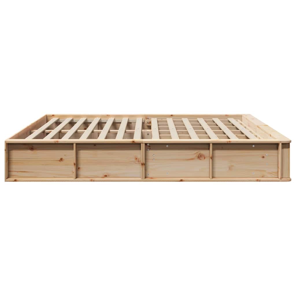 vidaXL Bedframe met opslag Bruin 200 x 200 cm Grenenhout