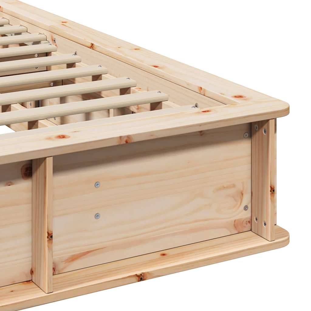 vidaXL Bedframe met opslag Bruin 200 x 200 cm Grenenhout