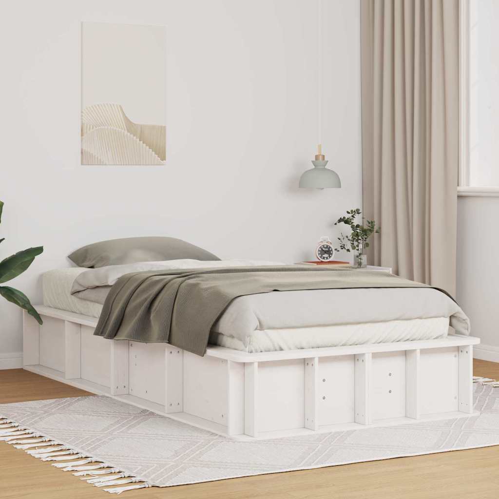 vidaXL Bedframe met opslag Bruin 200 x 200 cm Grenenhout